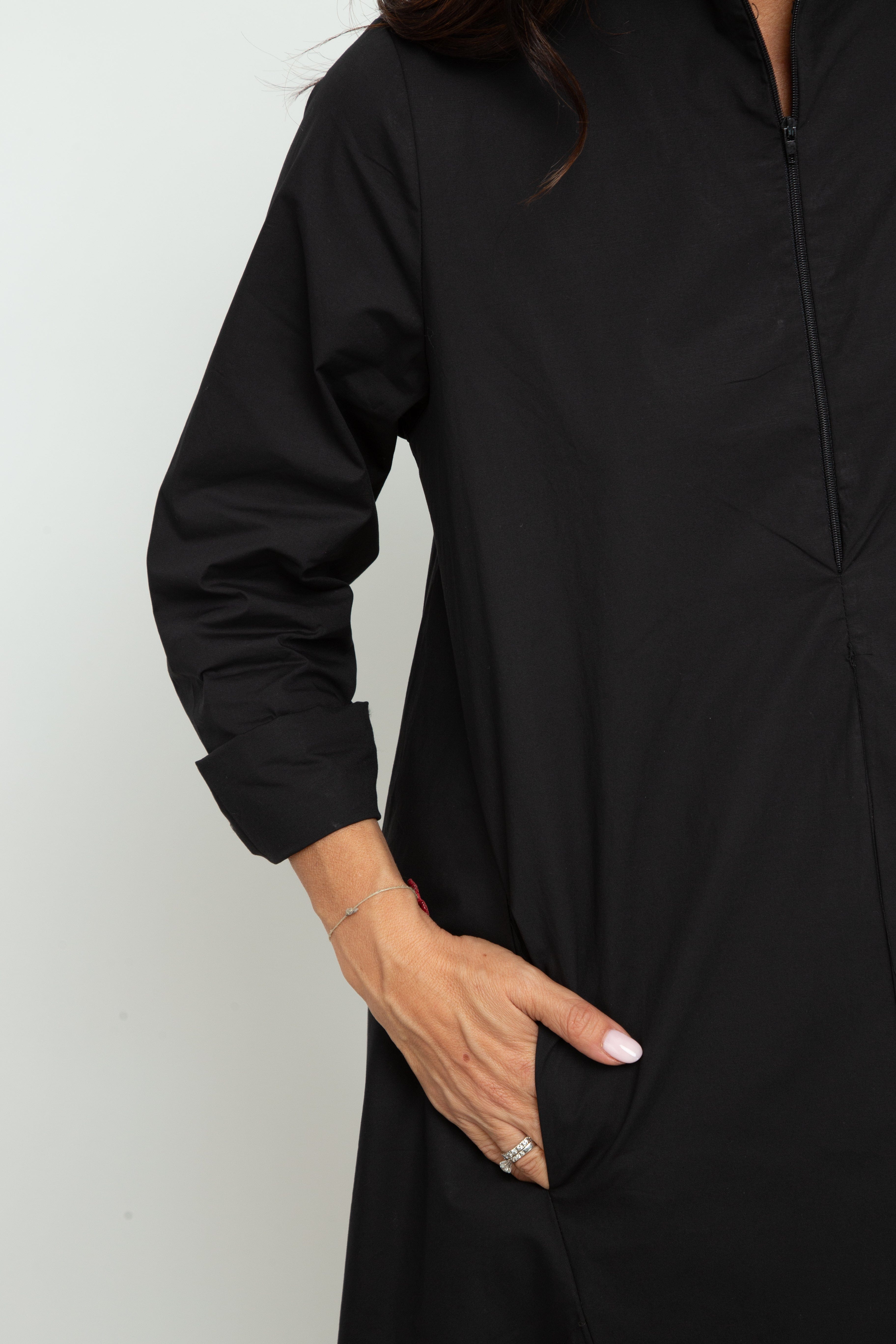 TWO שמלה שחורה שרוול ארוך image 9