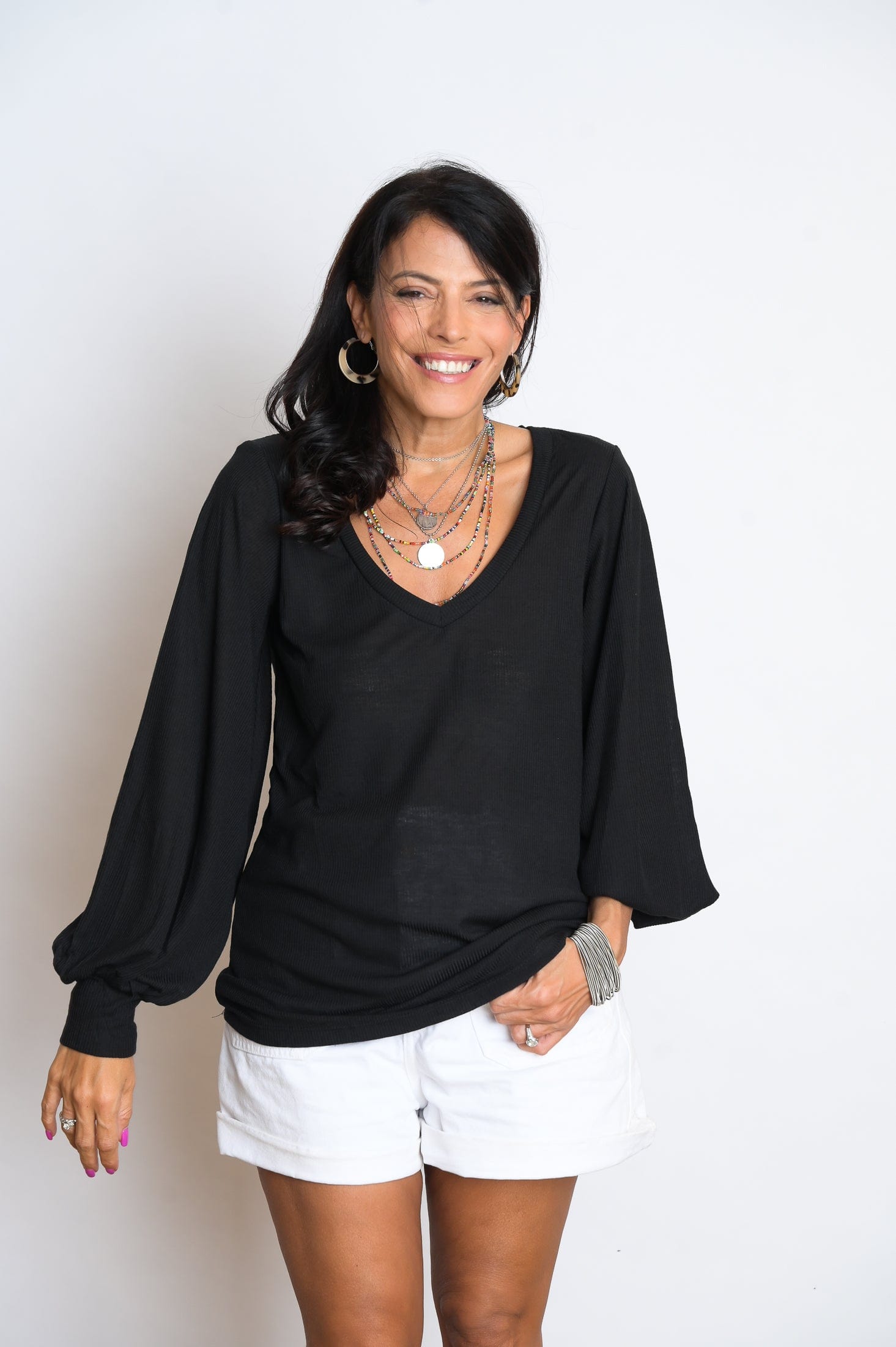 N SHIRT  חולצה שחורה מעוצבת image 5