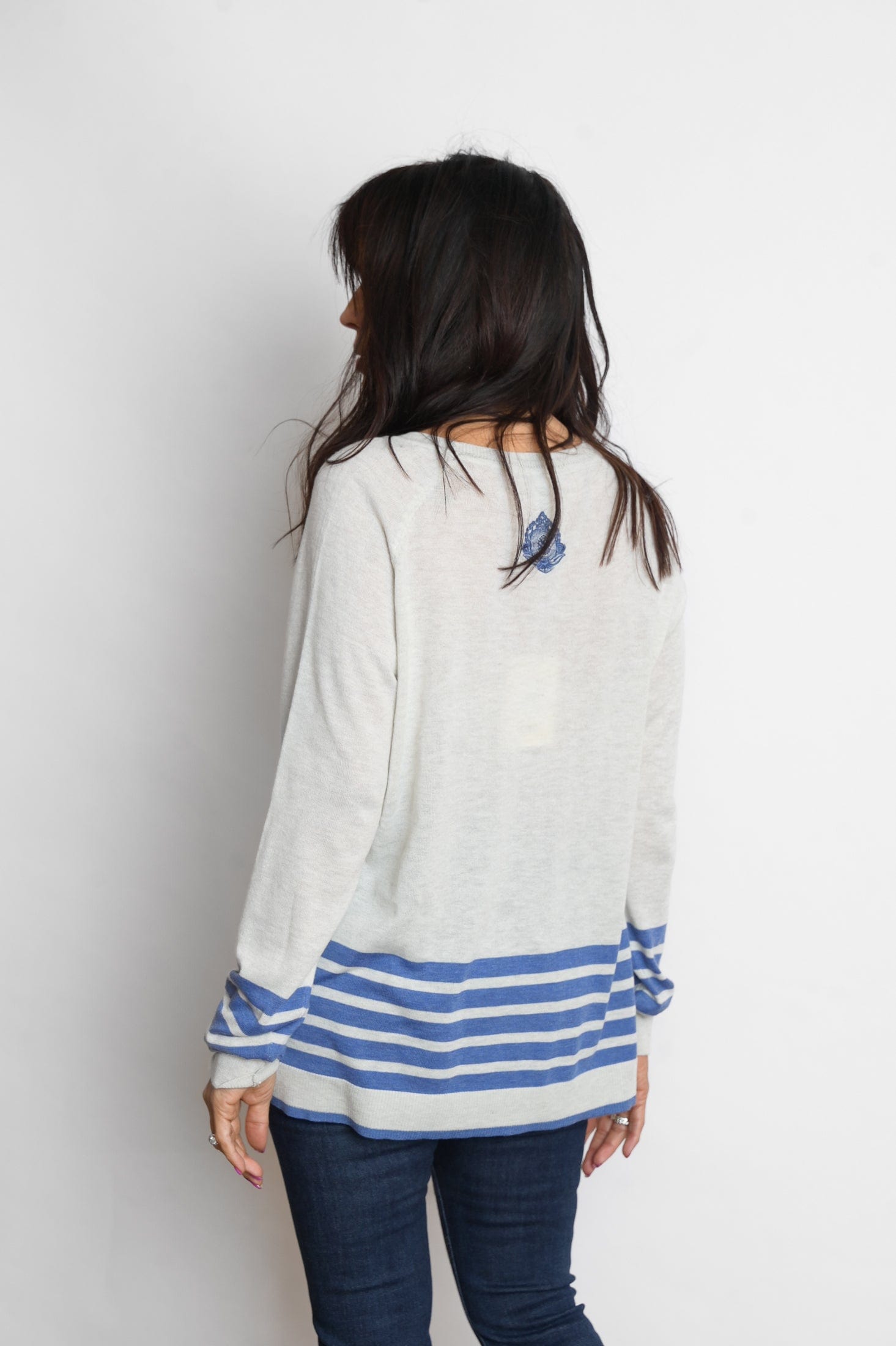 ARKI סריג בהיר מלאנז׳ כחול image 6