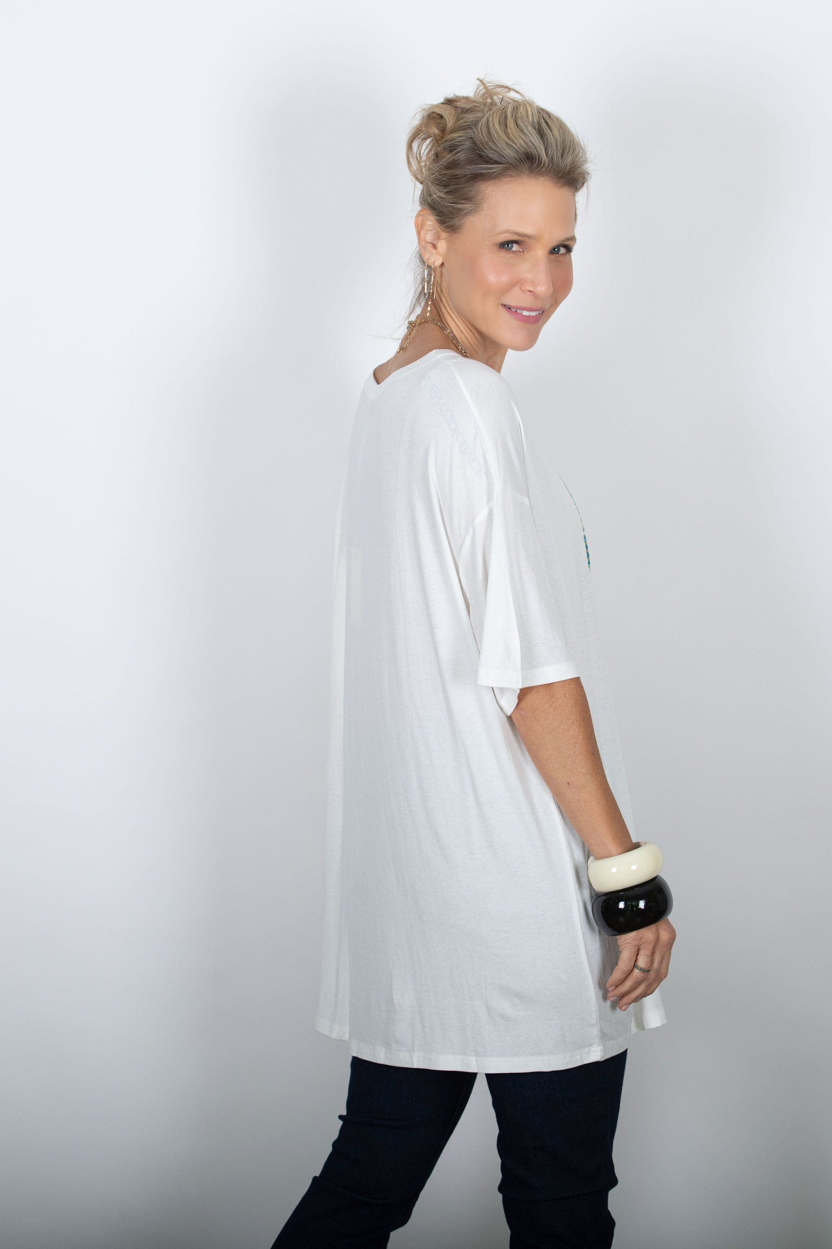 EYAL חולצה יוניסקס לבנה image 4