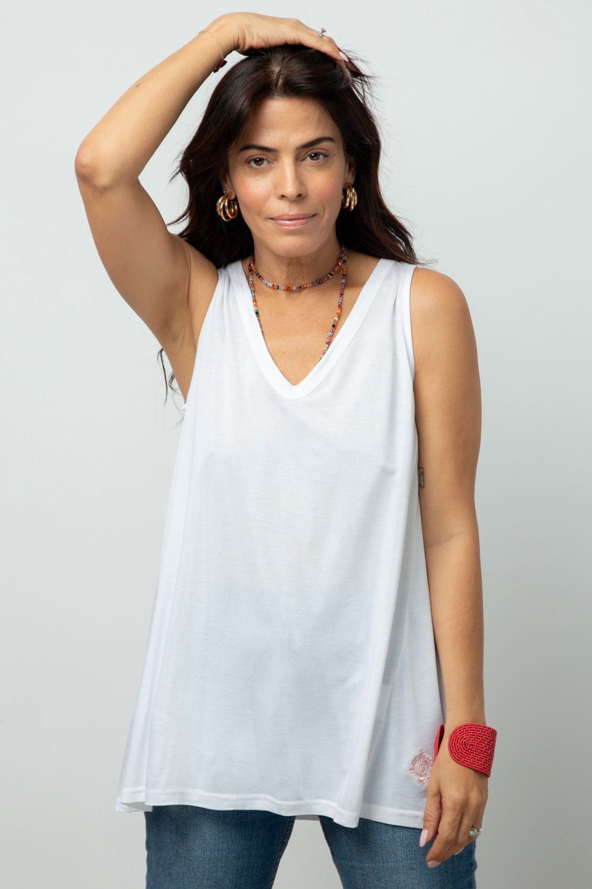 SIX V  גופייה לבנה image 1