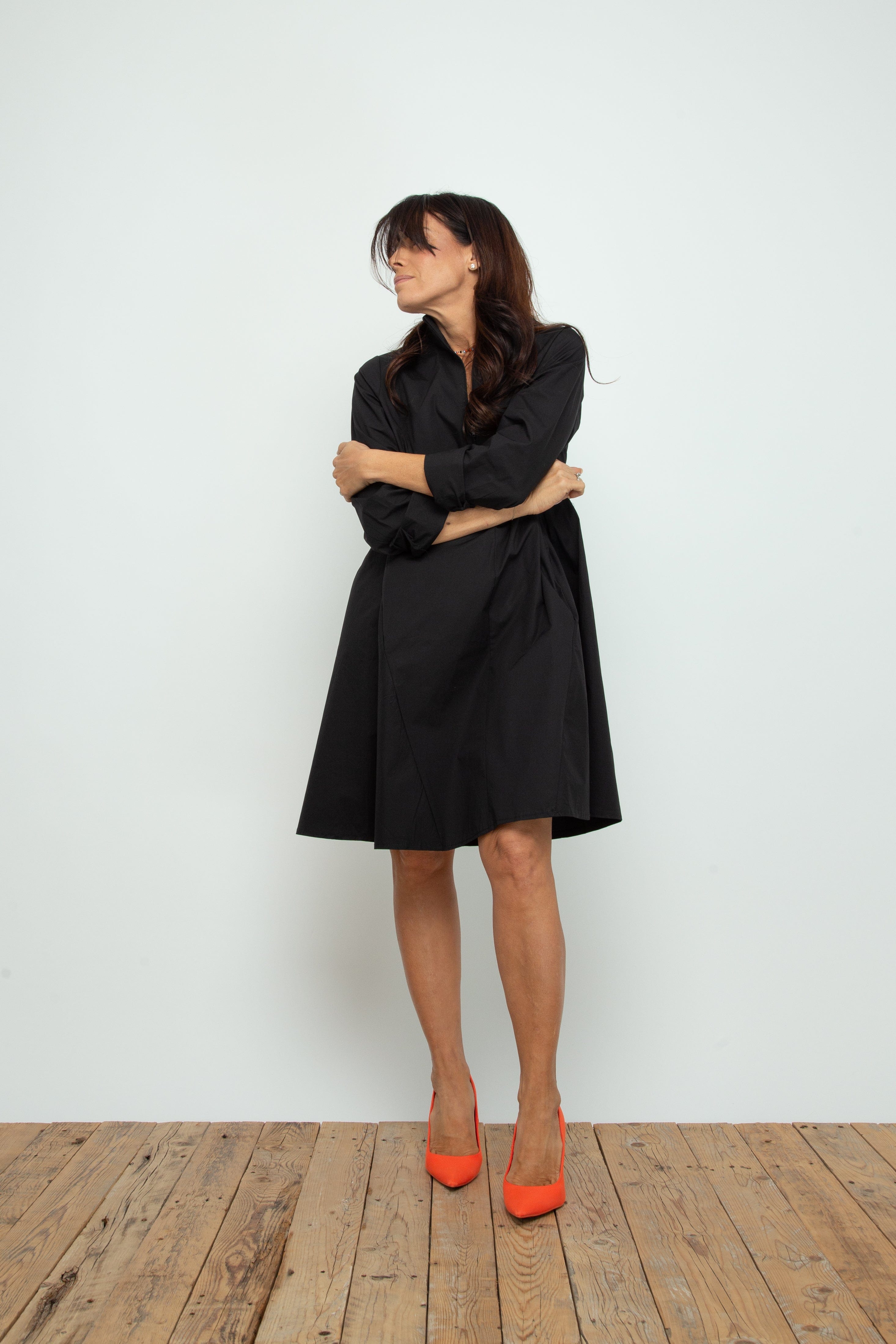 TWO שמלה שחורה שרוול ארוך image 3