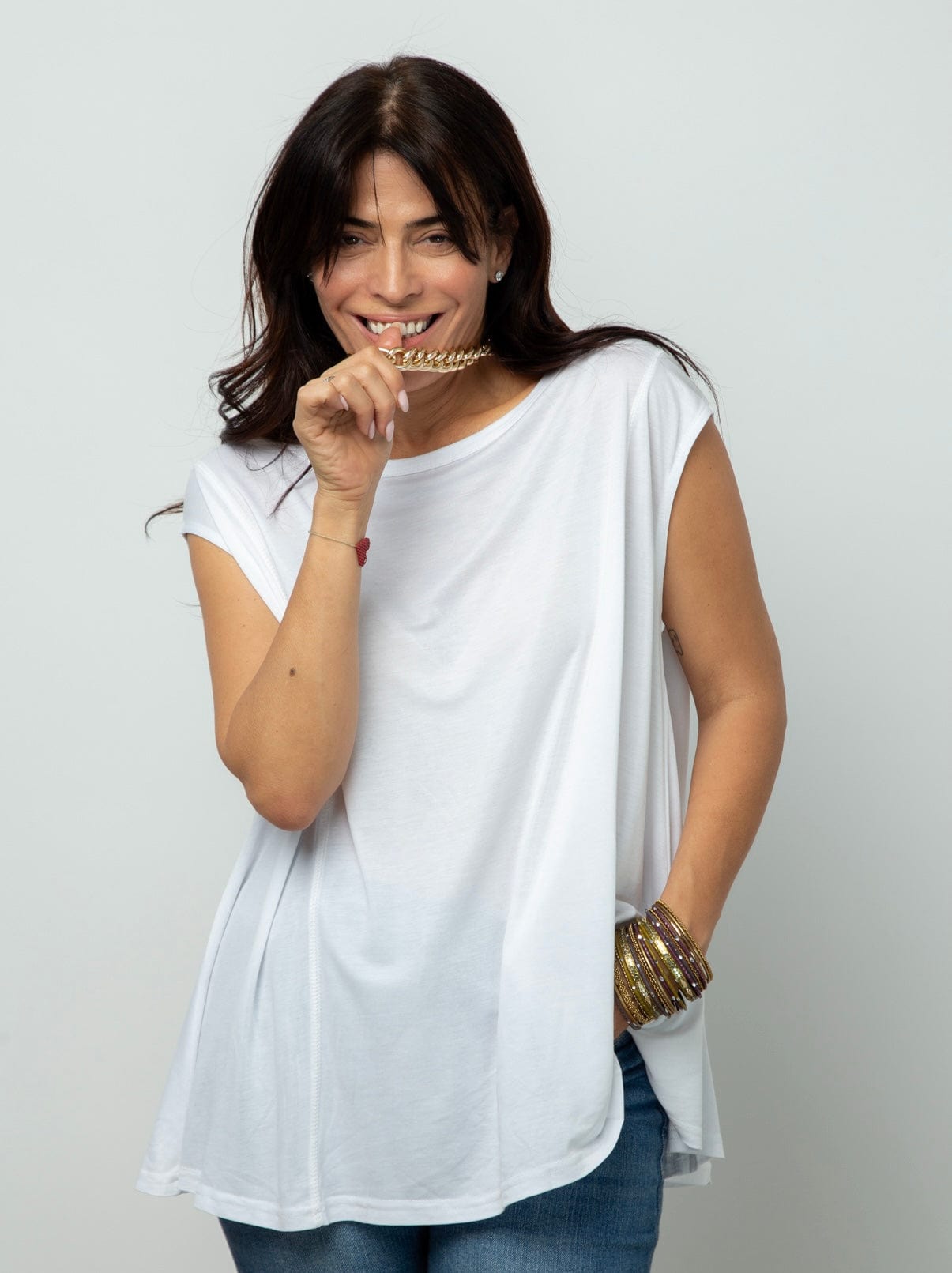 SEVEN חולצה מעוצבת לבנה image 0