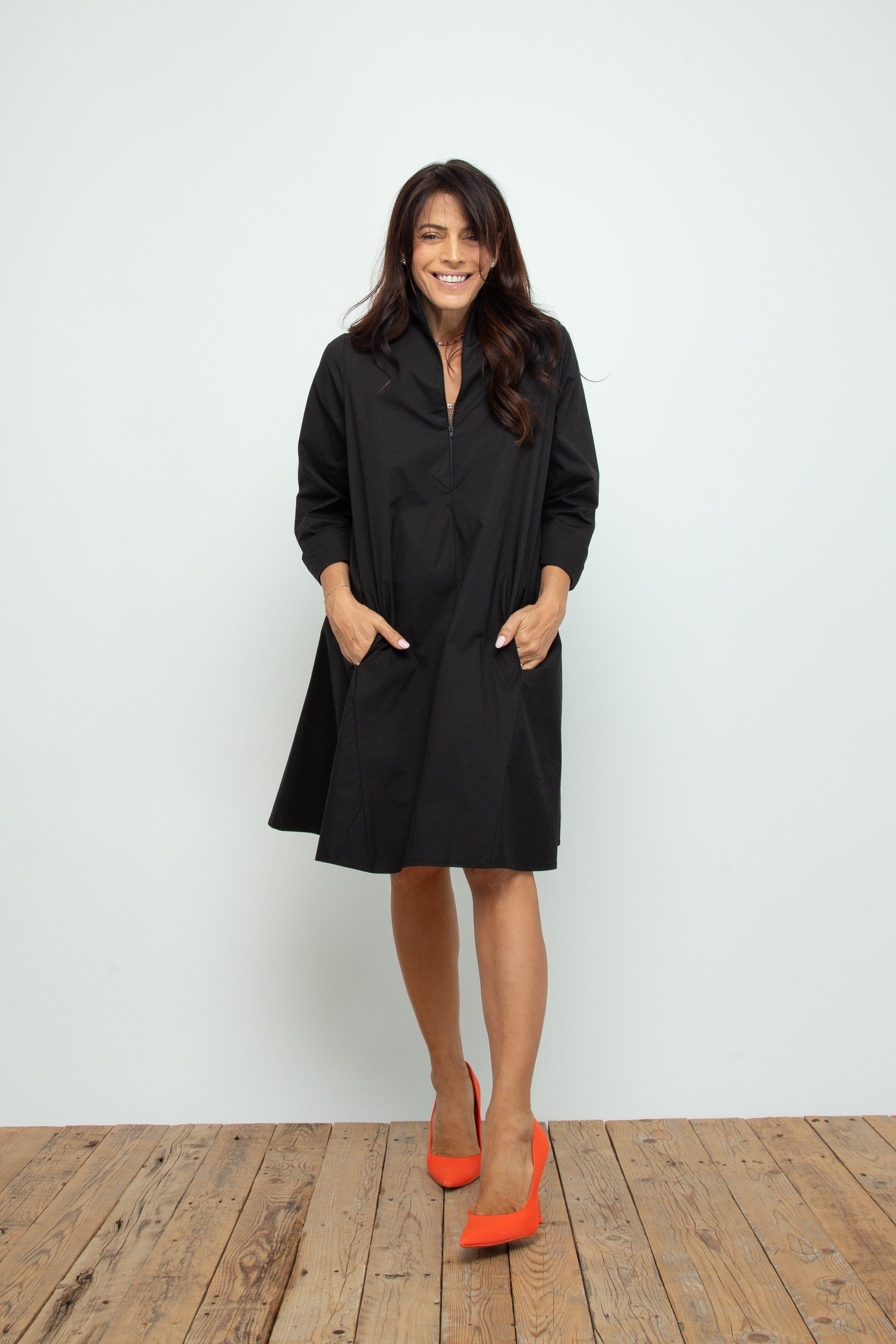 TWO שמלה שחורה שרוול ארוך image 1