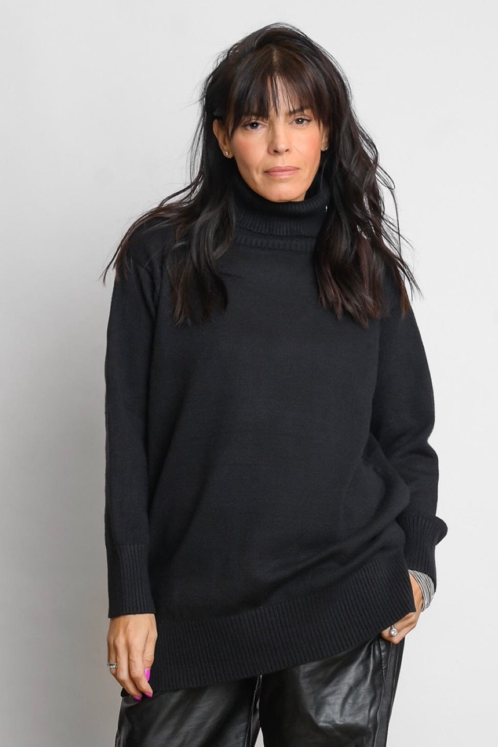 SYMI סריג גולף שחור image 0