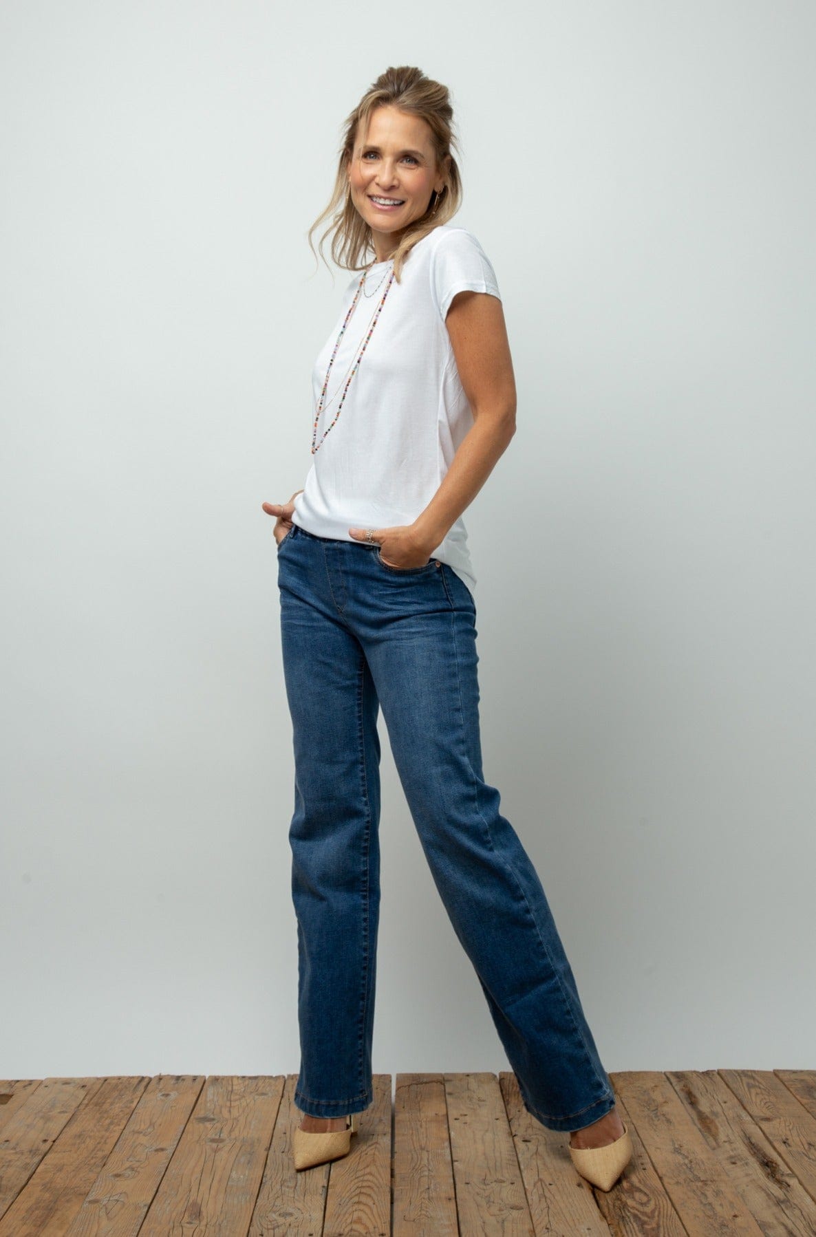 NINE חולצה בייסיק לבנה image 2