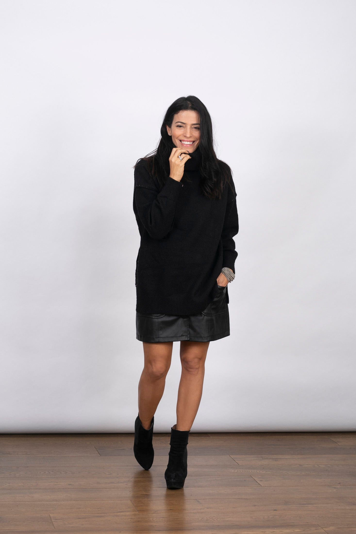 SILENE סריג גולף שחור image 6