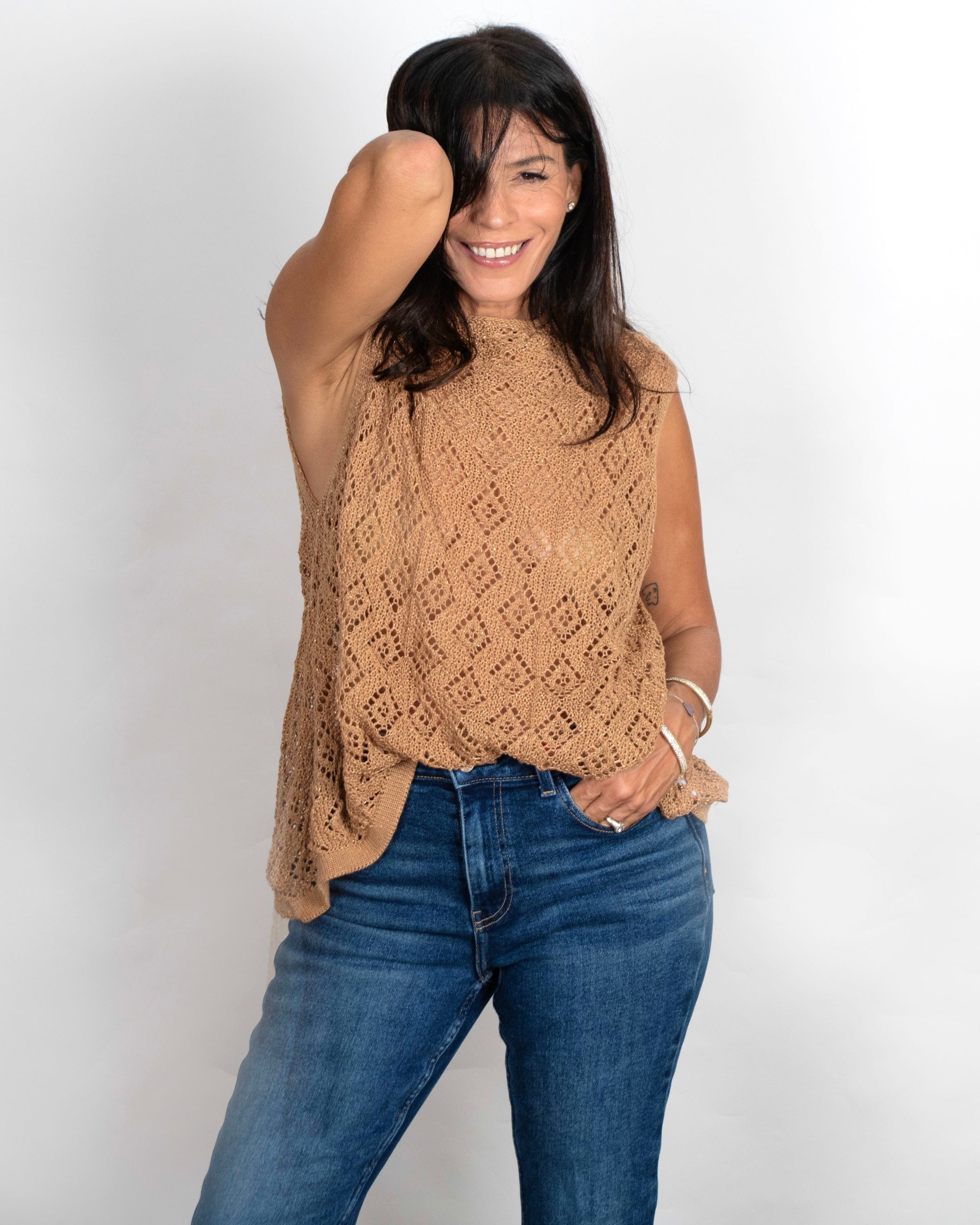 RIHANNA מיני גולף חורים קאמל image 2