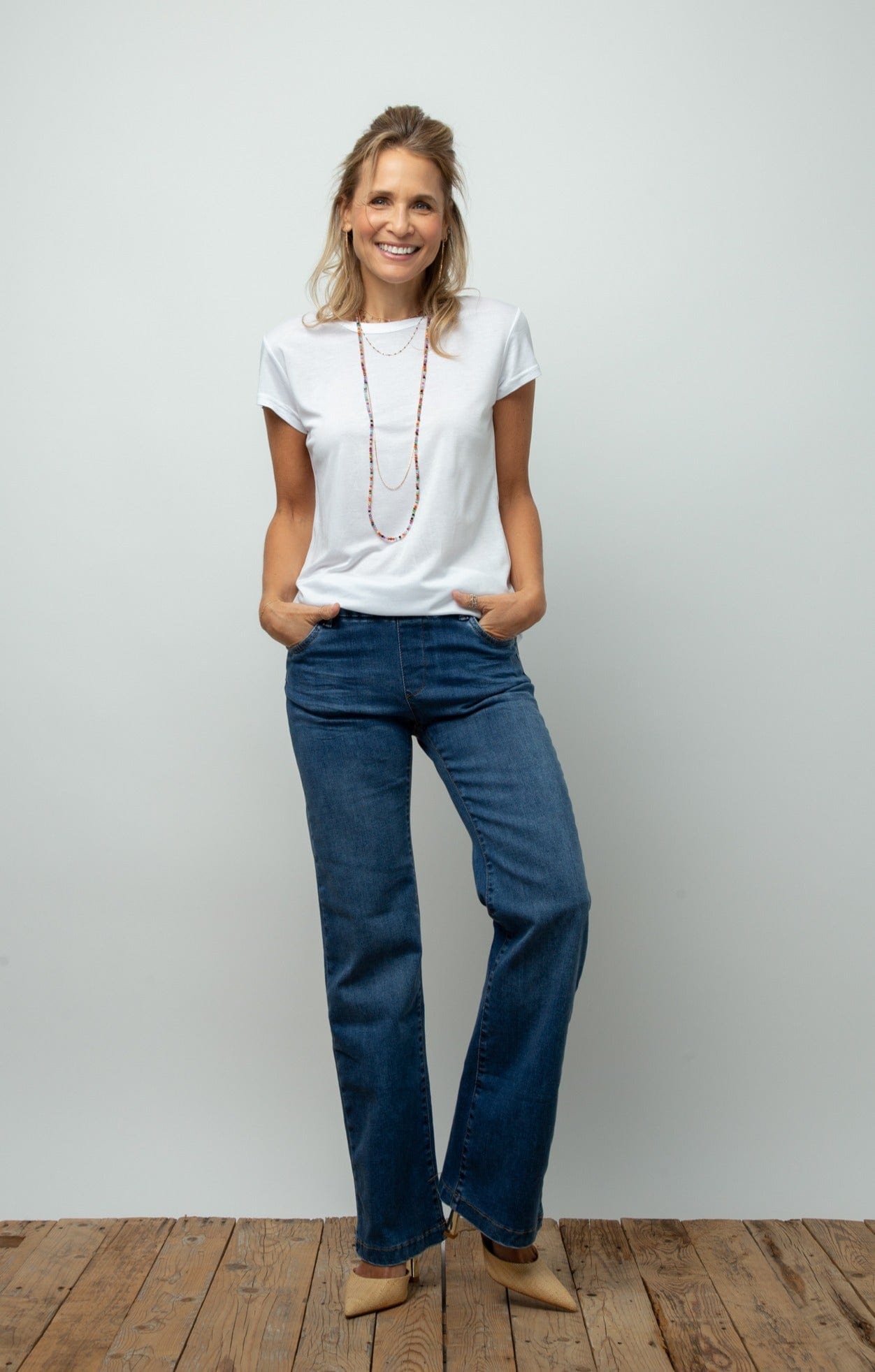 NINE חולצה בייסיק לבנה image 5