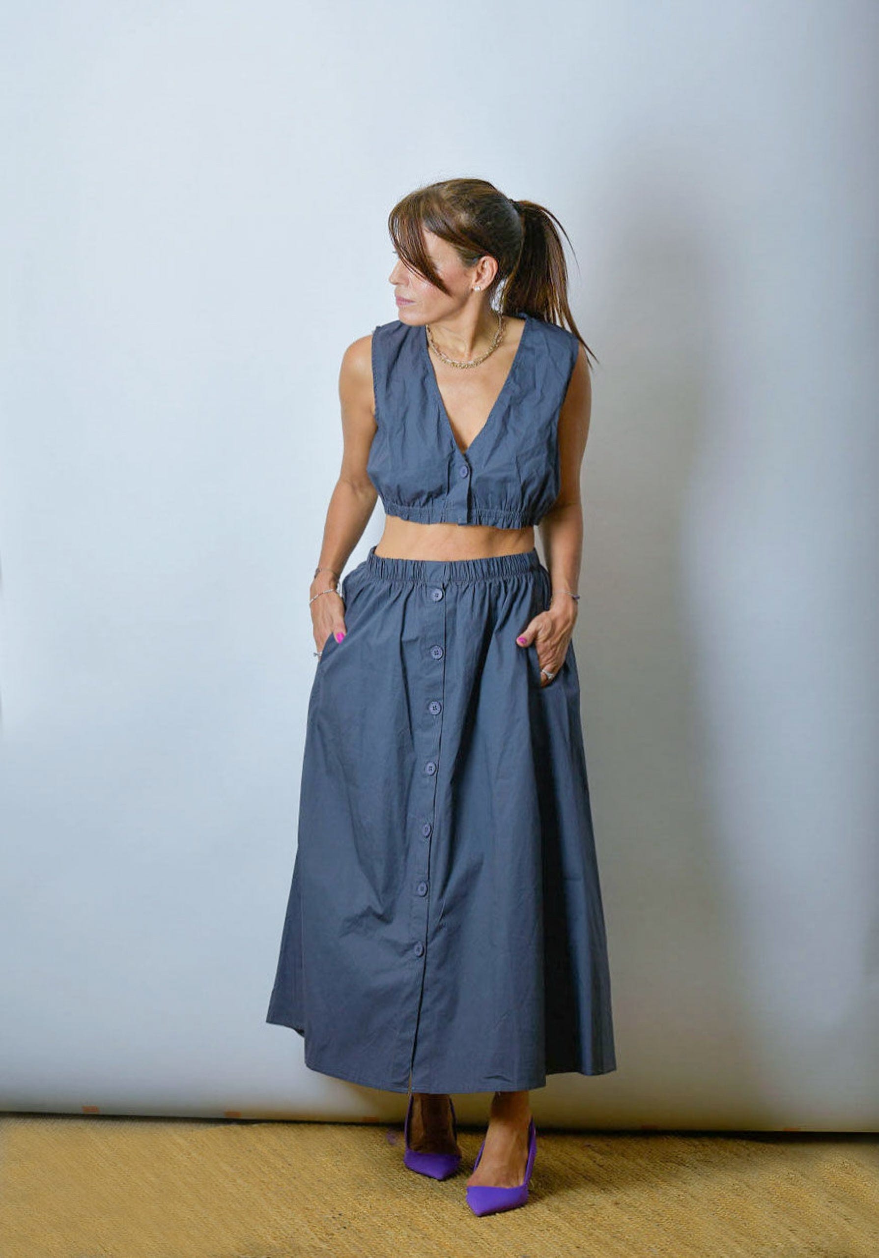 וסט קטן אפור סגול image 4