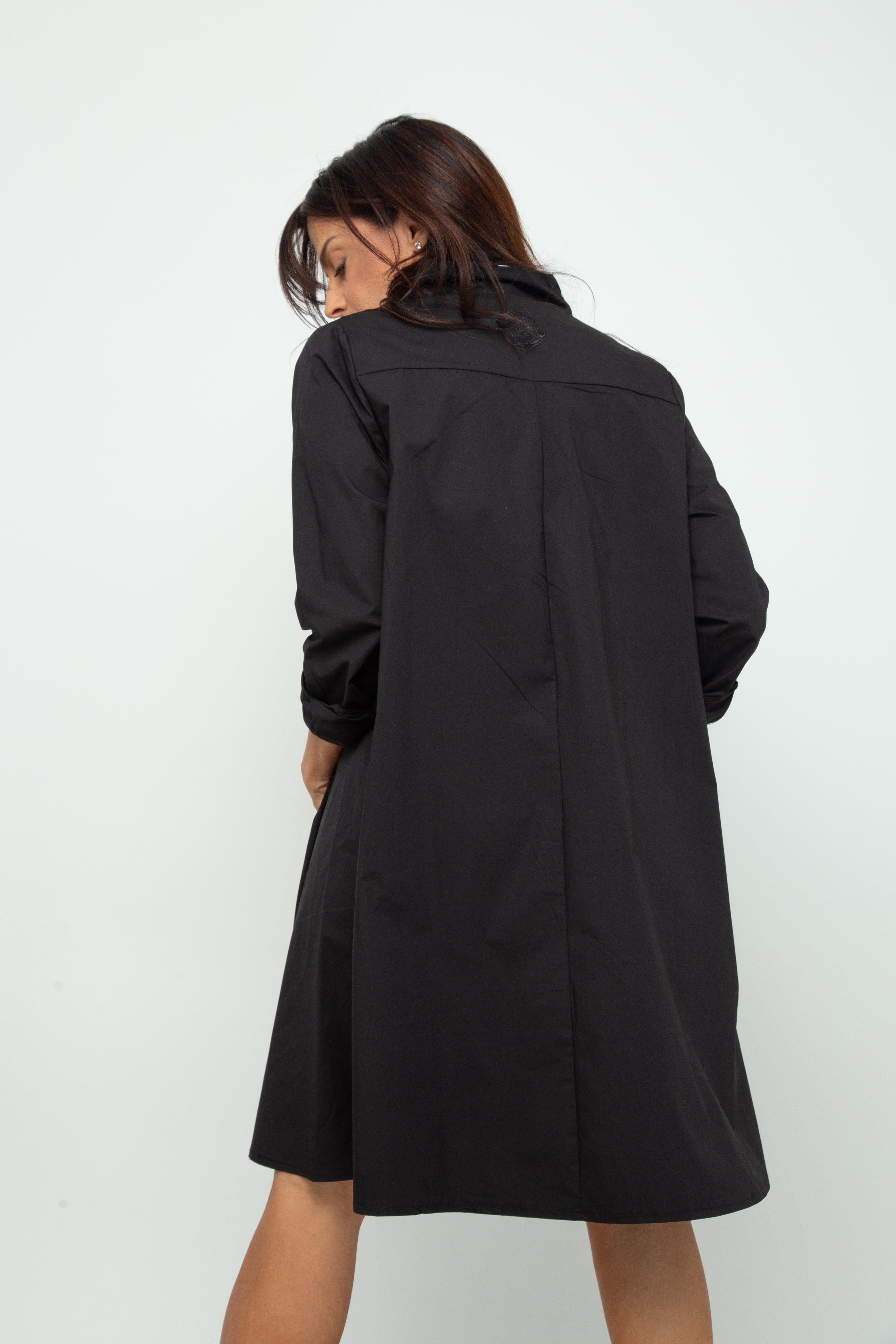 TWO שמלה שחורה שרוול ארוך image 7