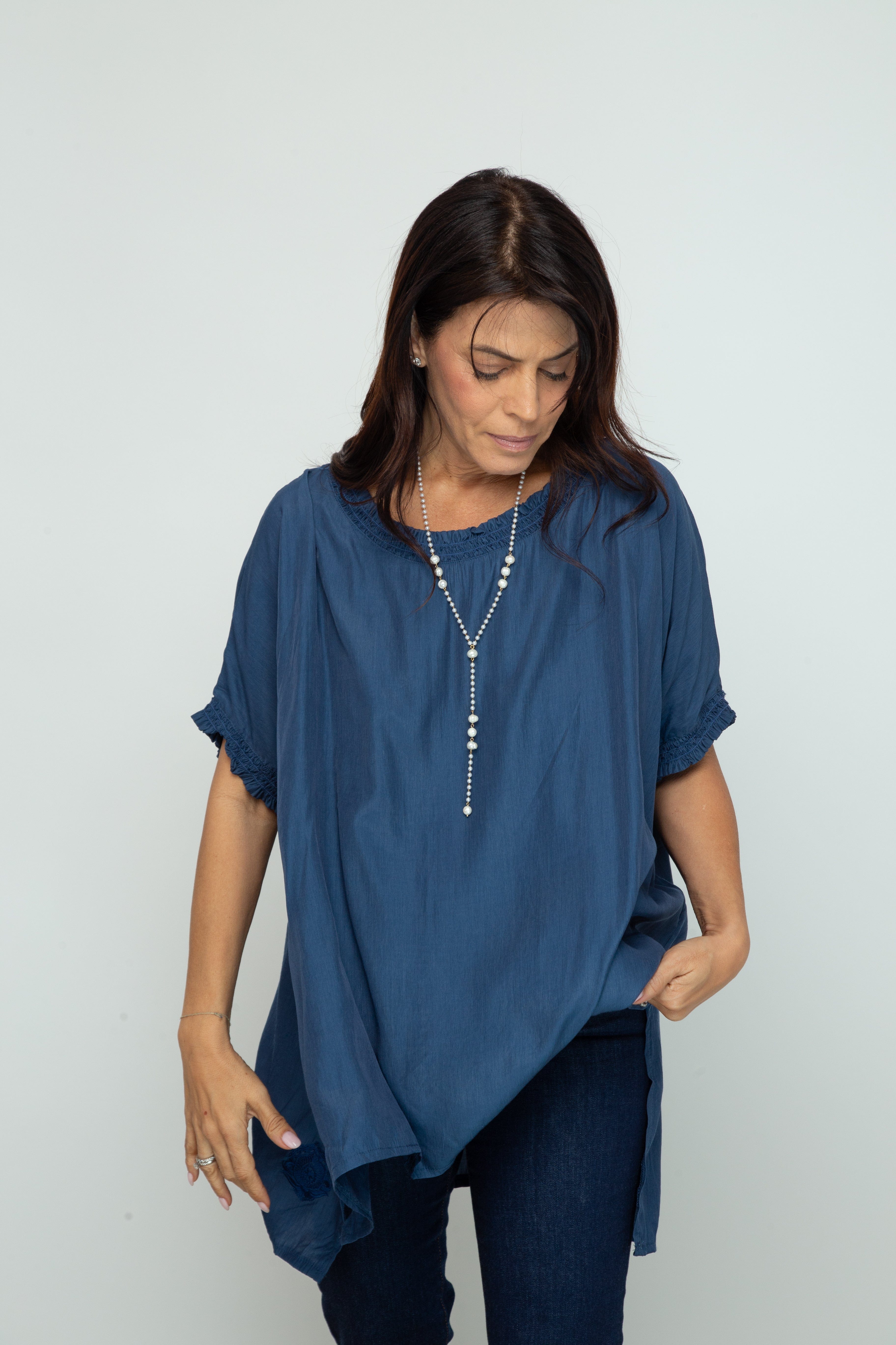 ATE NEW חולצת אוברסייז כחולה image 6