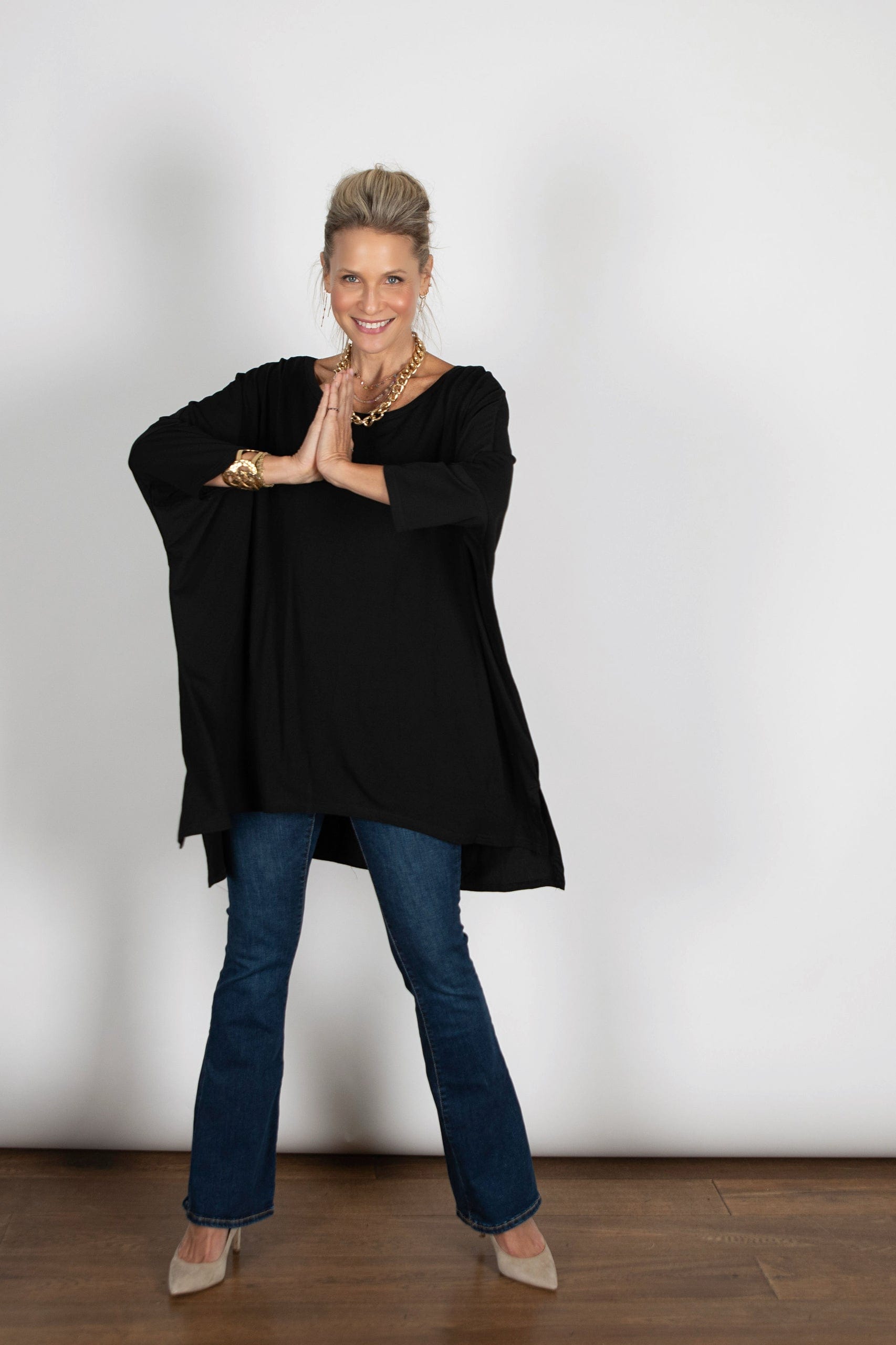 SAM חולצה אוברסייז שחורה image 7