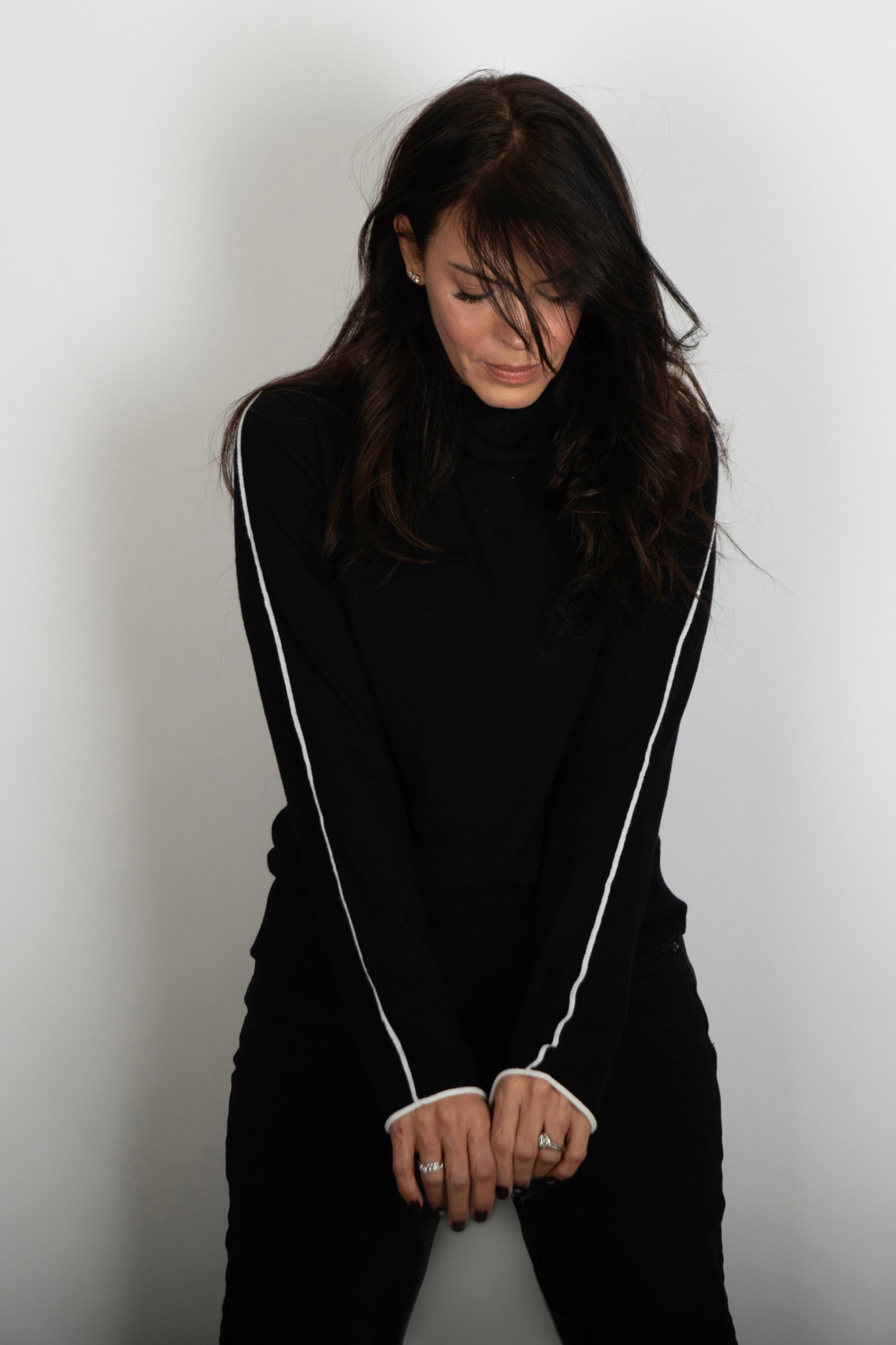 DONNA סריג גולף שחור image 5