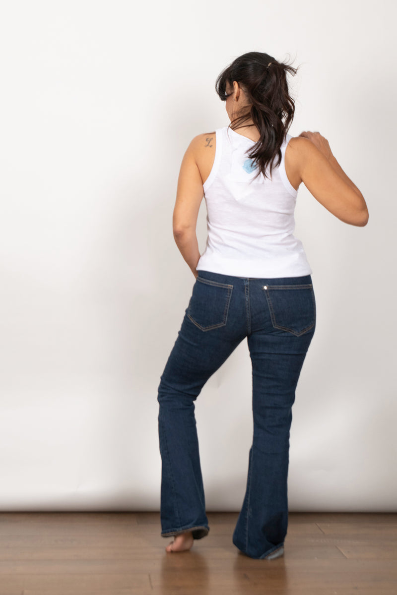 DIONE  גופייה לבנה ריב