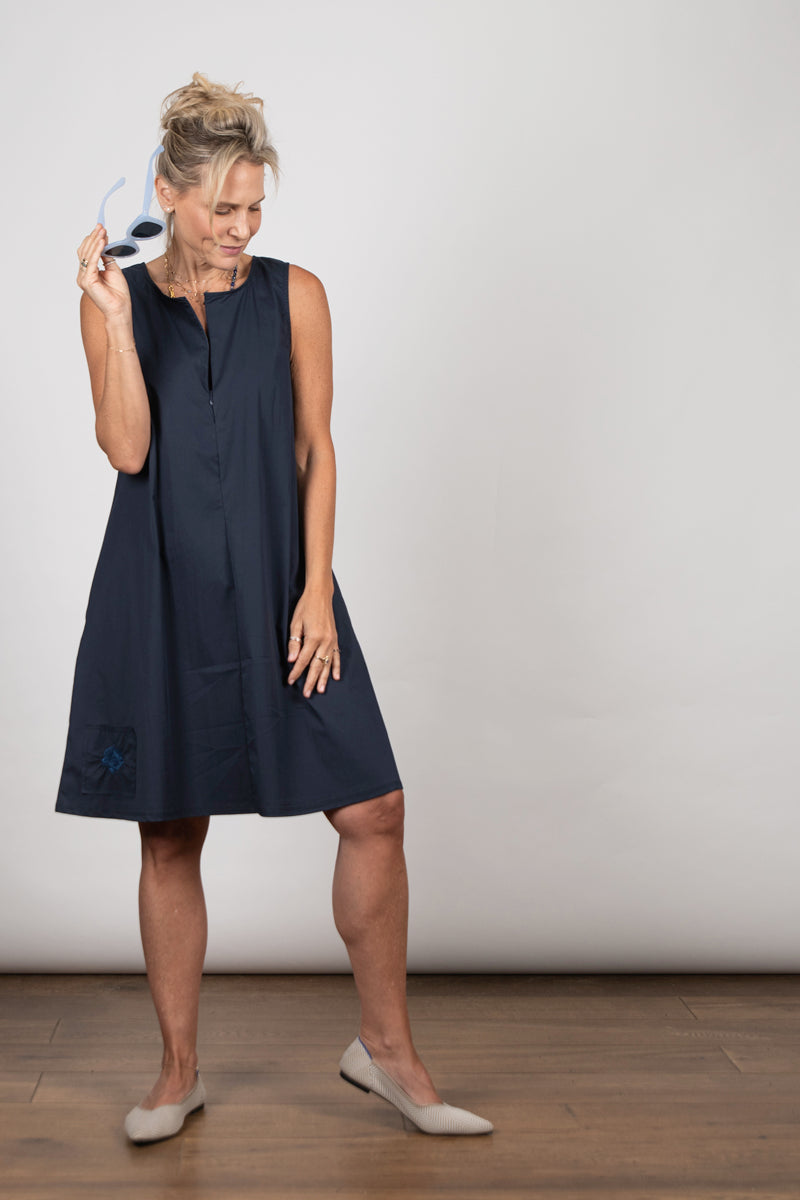 שמלה ריצ׳רץ כחולה LAYER