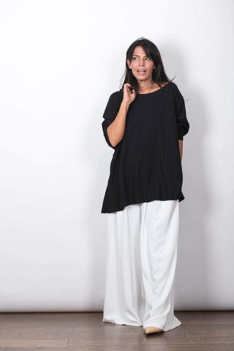 LARRY חולצה אוברסייז שחורה