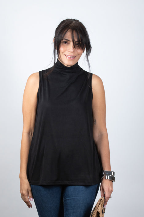 IRIS גופיית מיני גולף שחורה