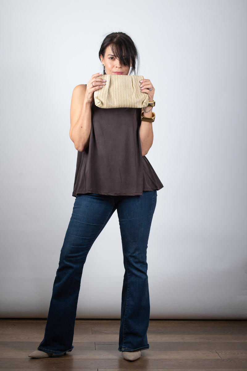 IRIS  גופיית מיני גולף חומה