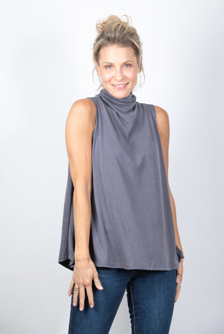 IRIS  גופיית מיני גולף אפורה