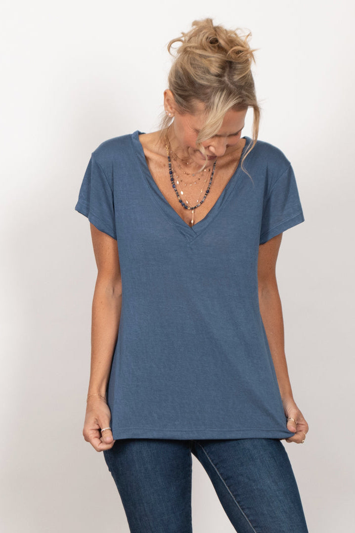 CERES חולצה בייסיק כחולה