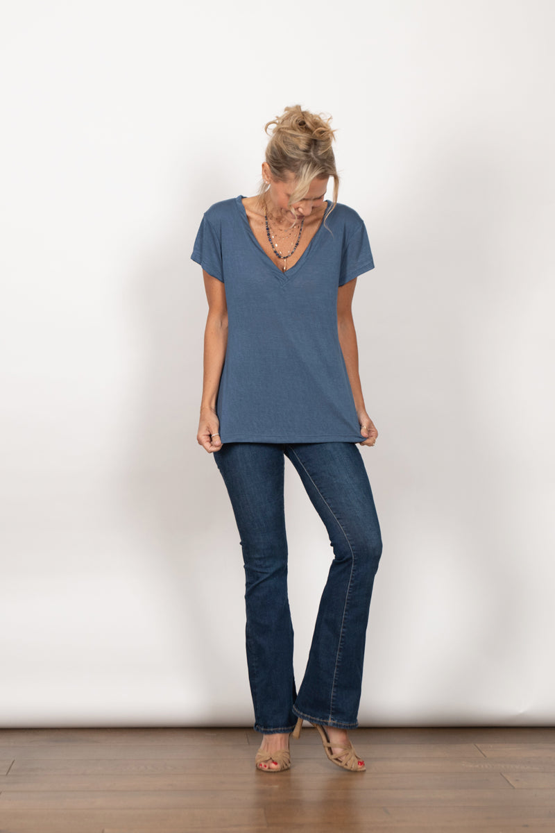 CERES חולצה בייסיק כחולה