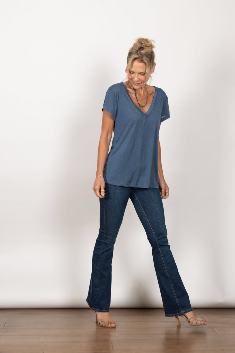 CERES חולצה בייסיק כחולה