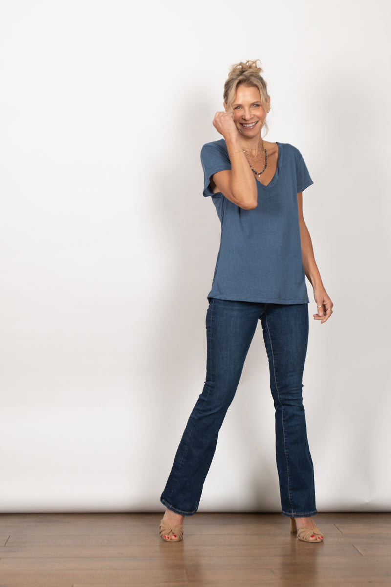 CERES חולצה בייסיק כחולה