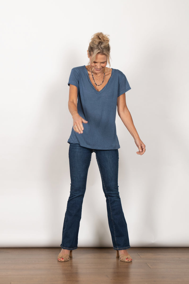 CERES חולצה בייסיק כחולה