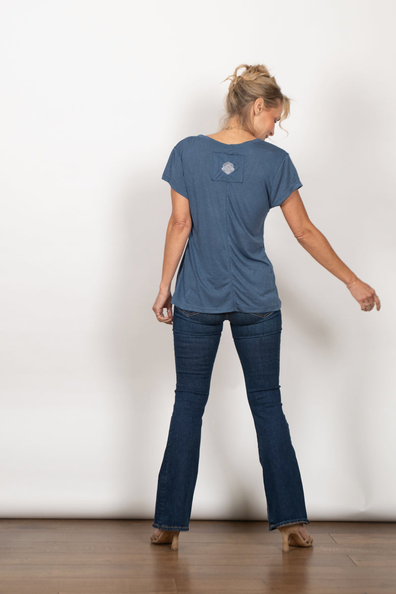 CERES חולצה בייסיק כחולה