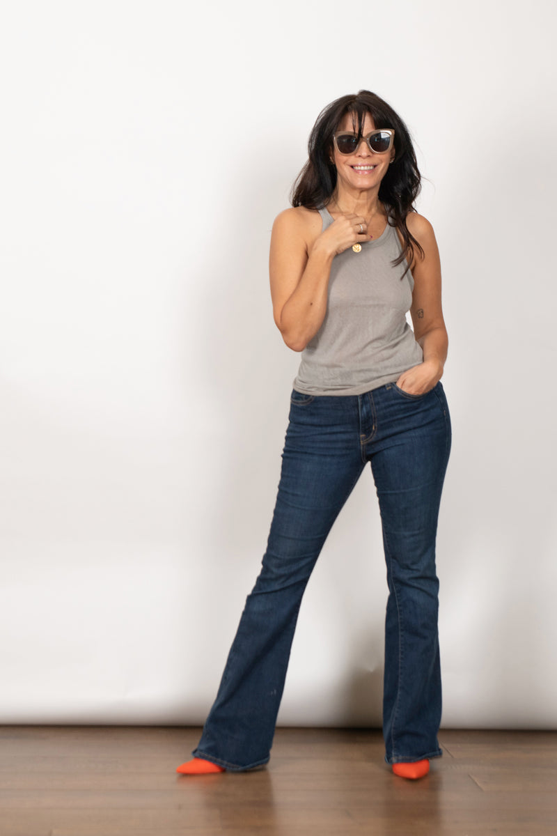 TOP TANK גופיה אפורה קטנה