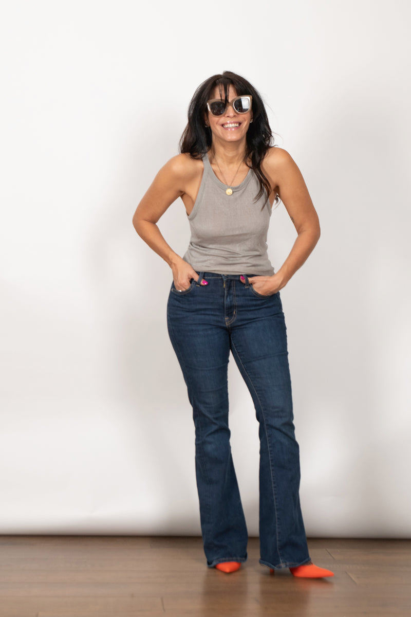 TOP TANK גופיה אפורה קטנה