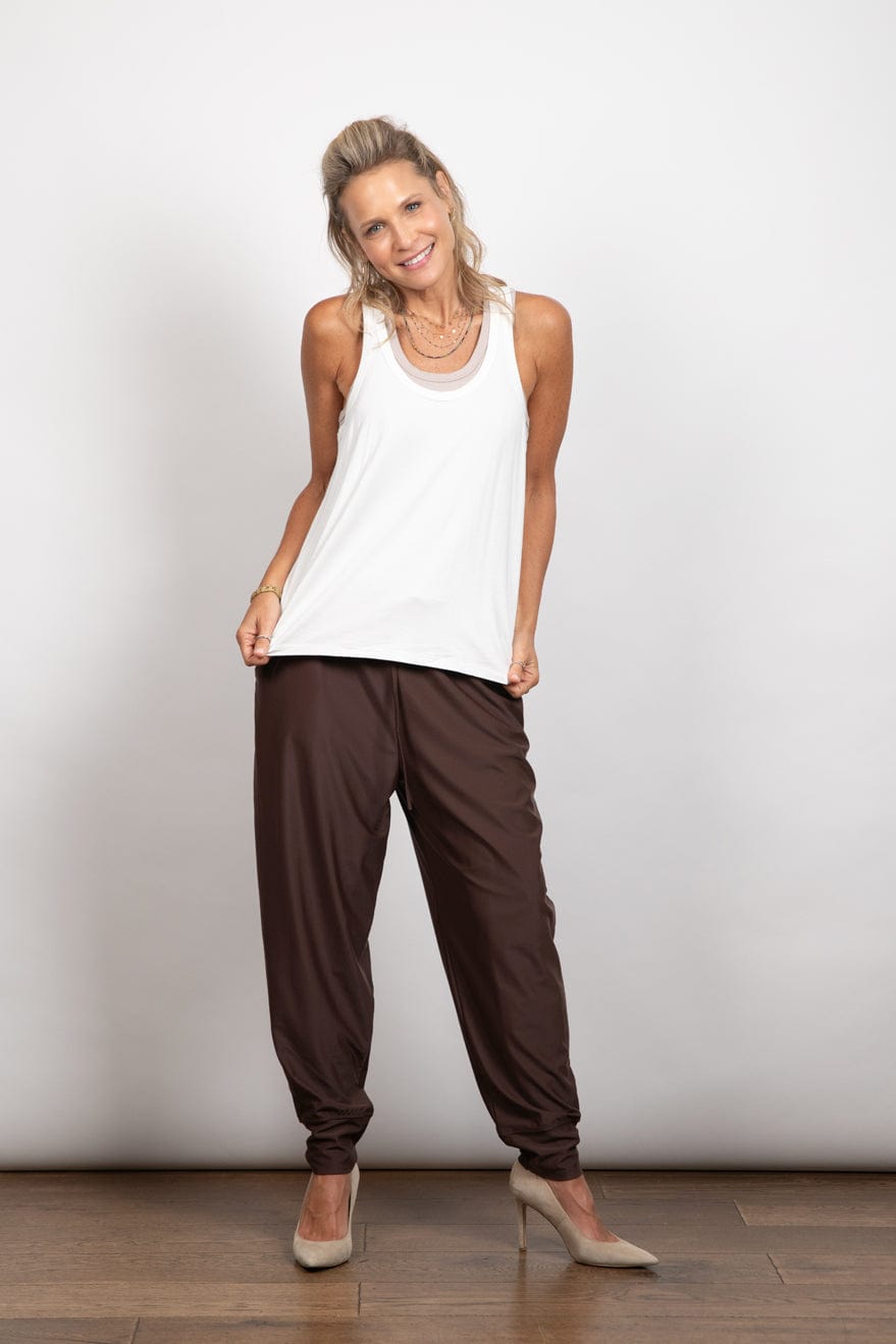 GUY גופיה לבן קאמל