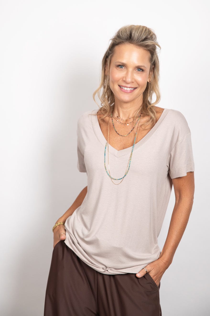 AMOS V חולצה קאמל