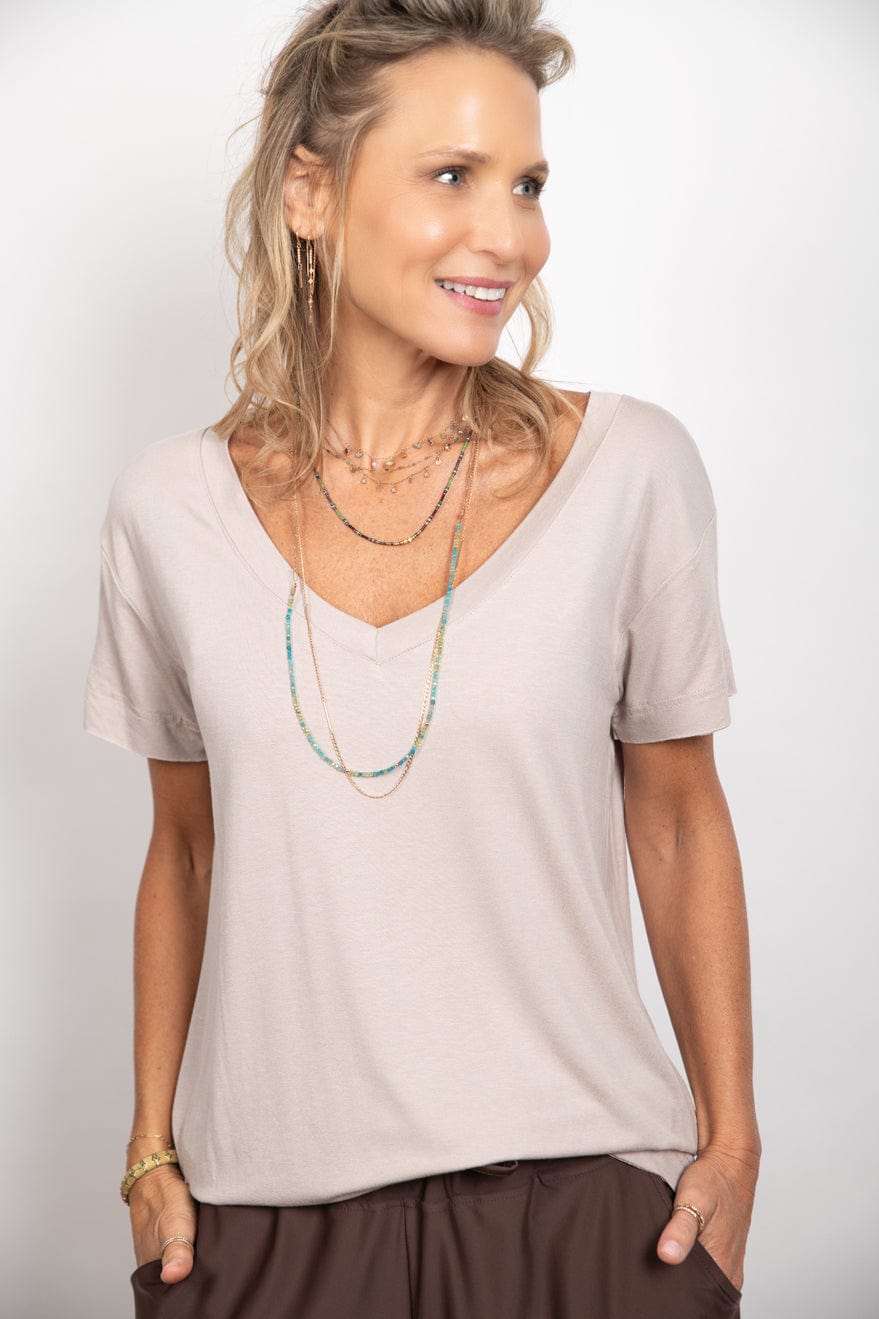 AMOS V חולצה קאמל