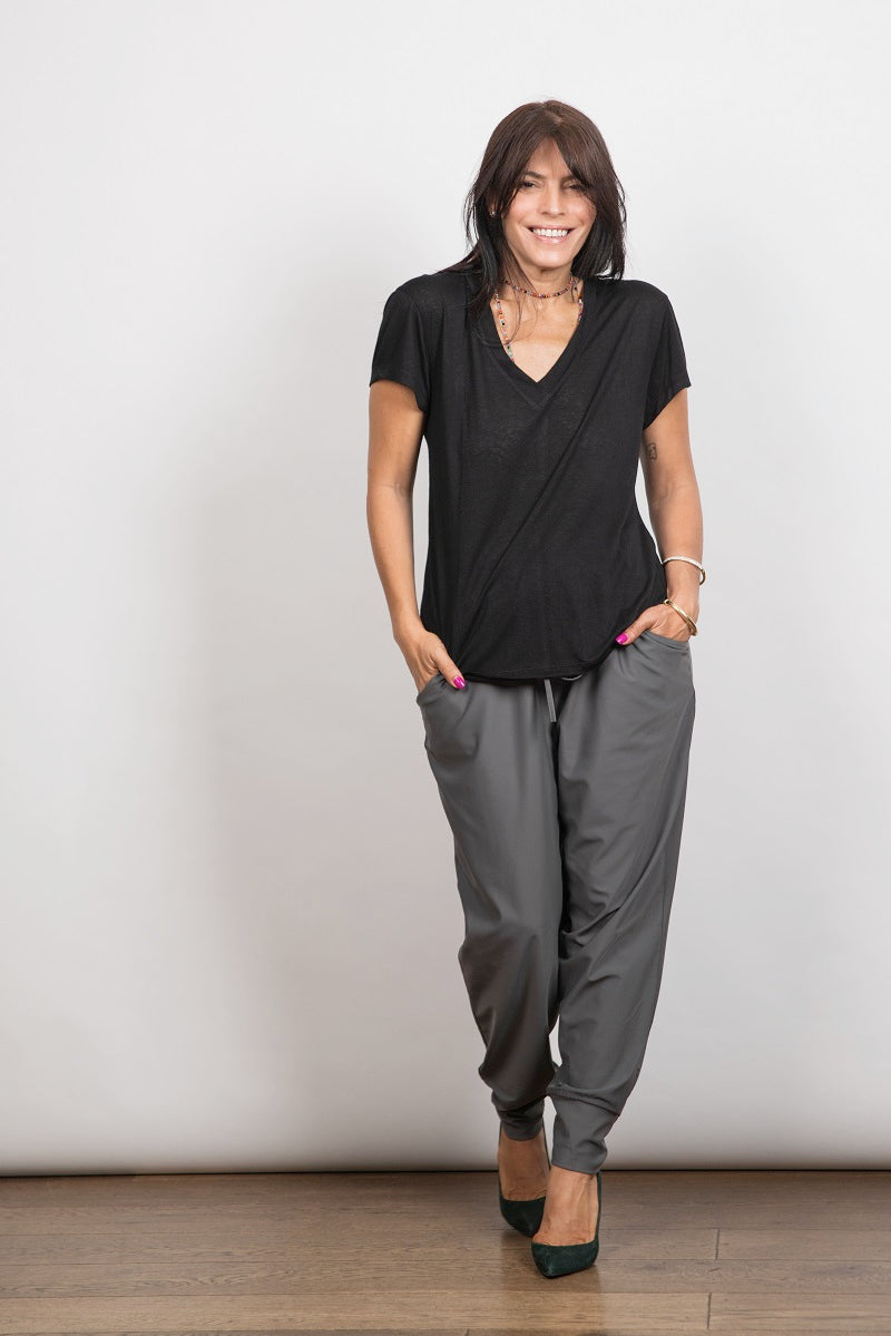 SHELL V חולצה בייסיק שחורה