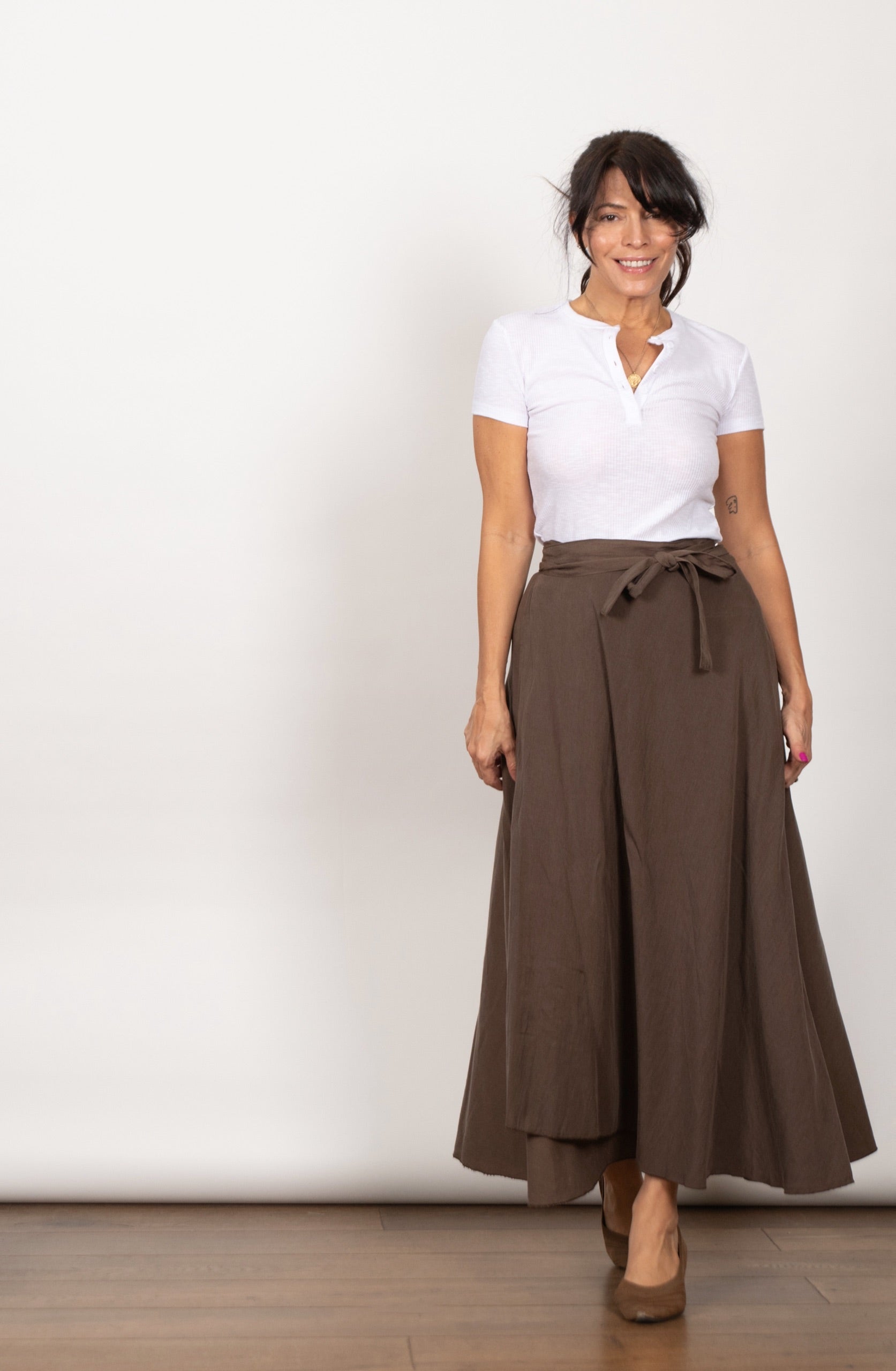 MINERVA  חולצת כפתורים לבנה קטנה