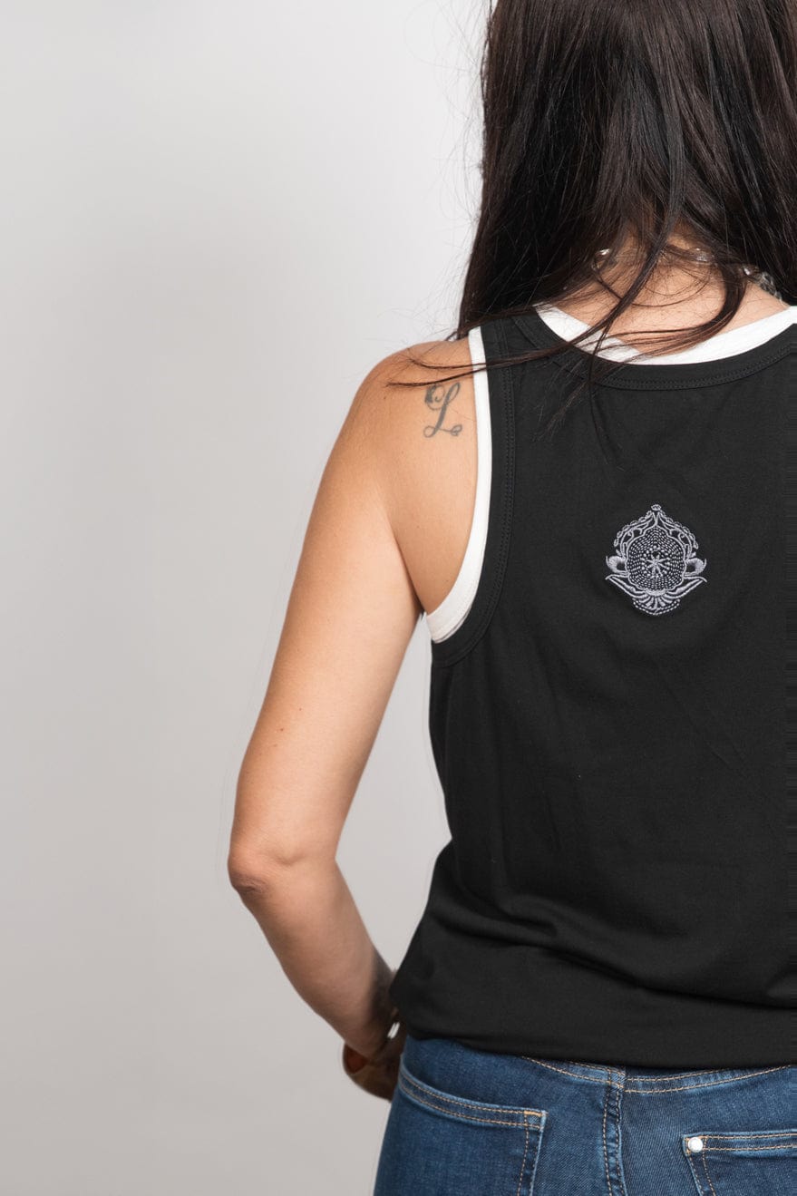 GUY גופיה שחור לבן