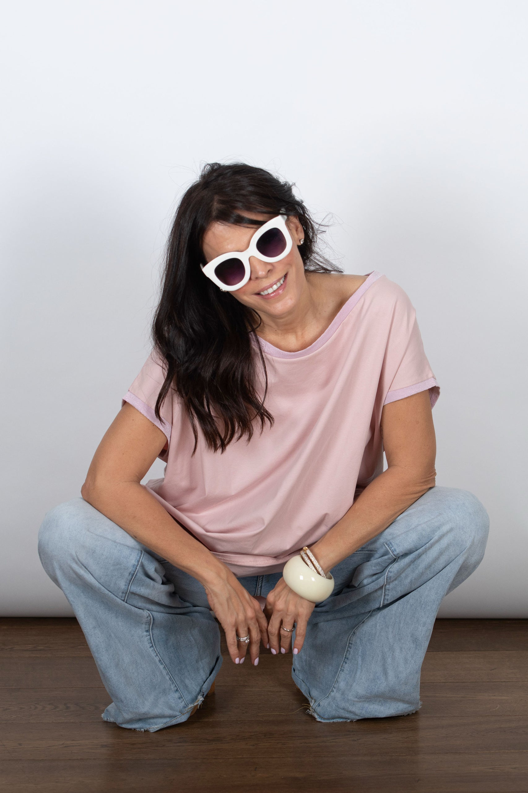 OFER חולצה ורודה אוברסייז image 9