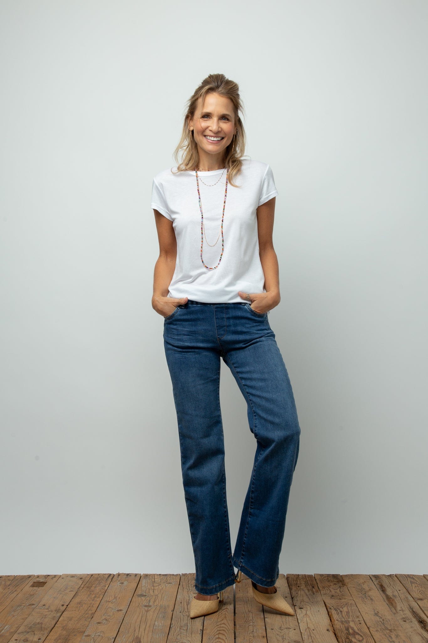 NINE חולצה בייסיק לבנה image 6