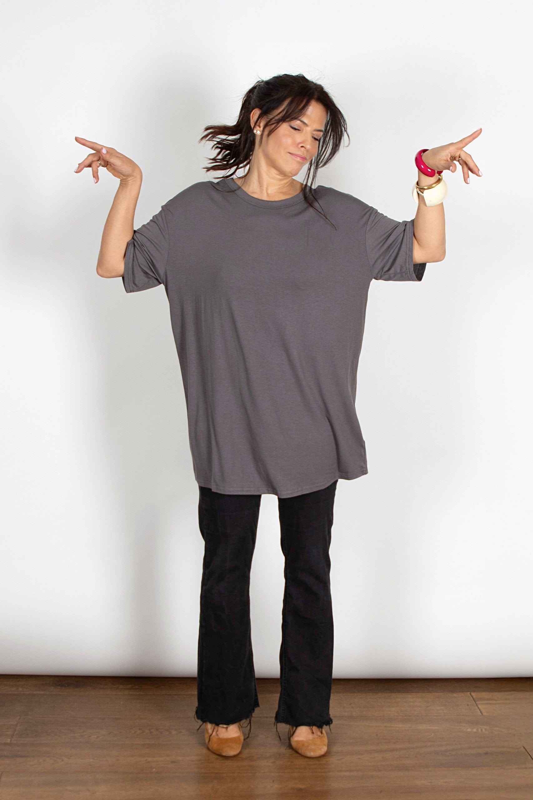 EYAL חולצה יוניסקס אפורה image 6