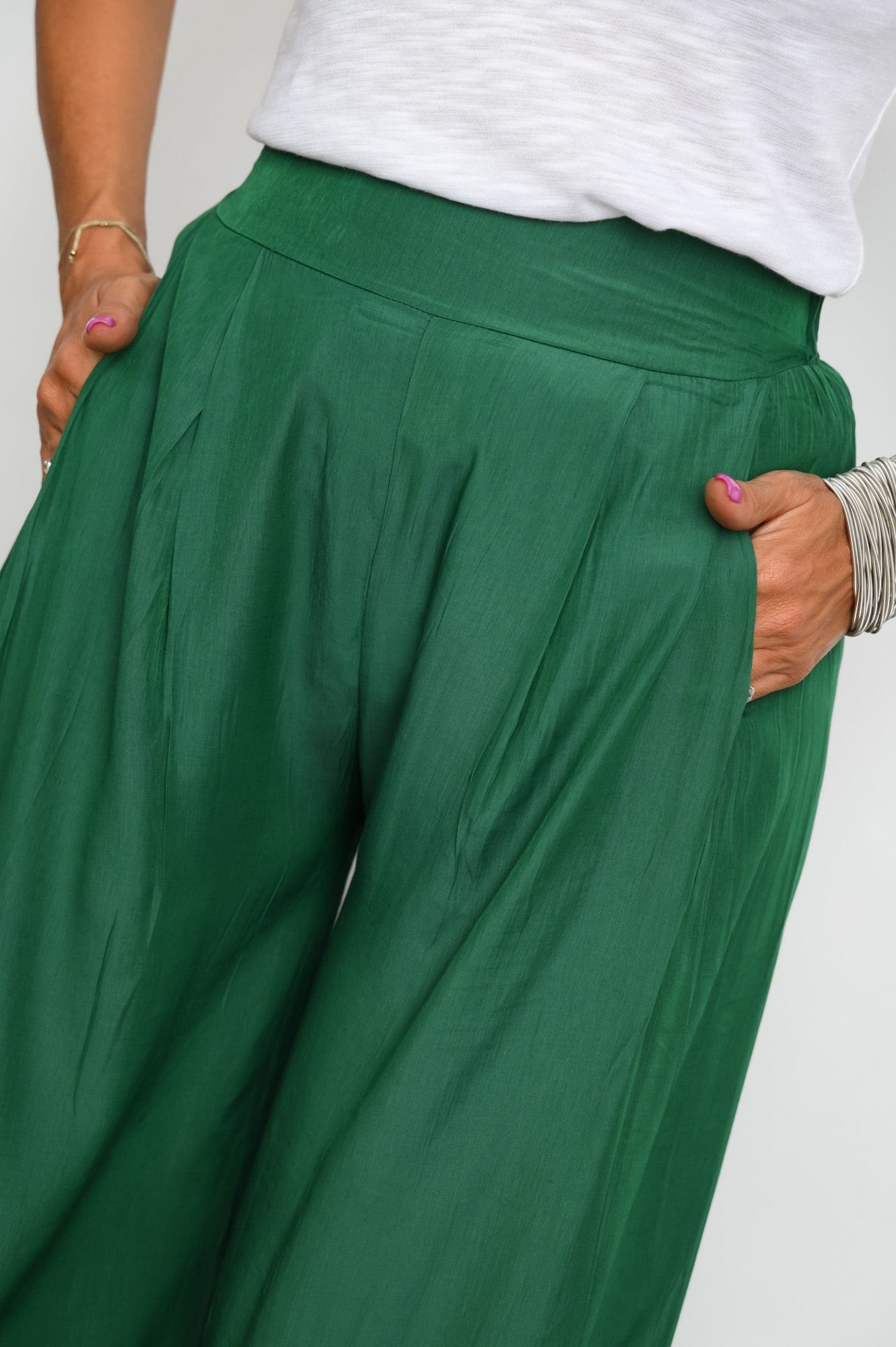 RON מכנסים בצבע ירוק image 1