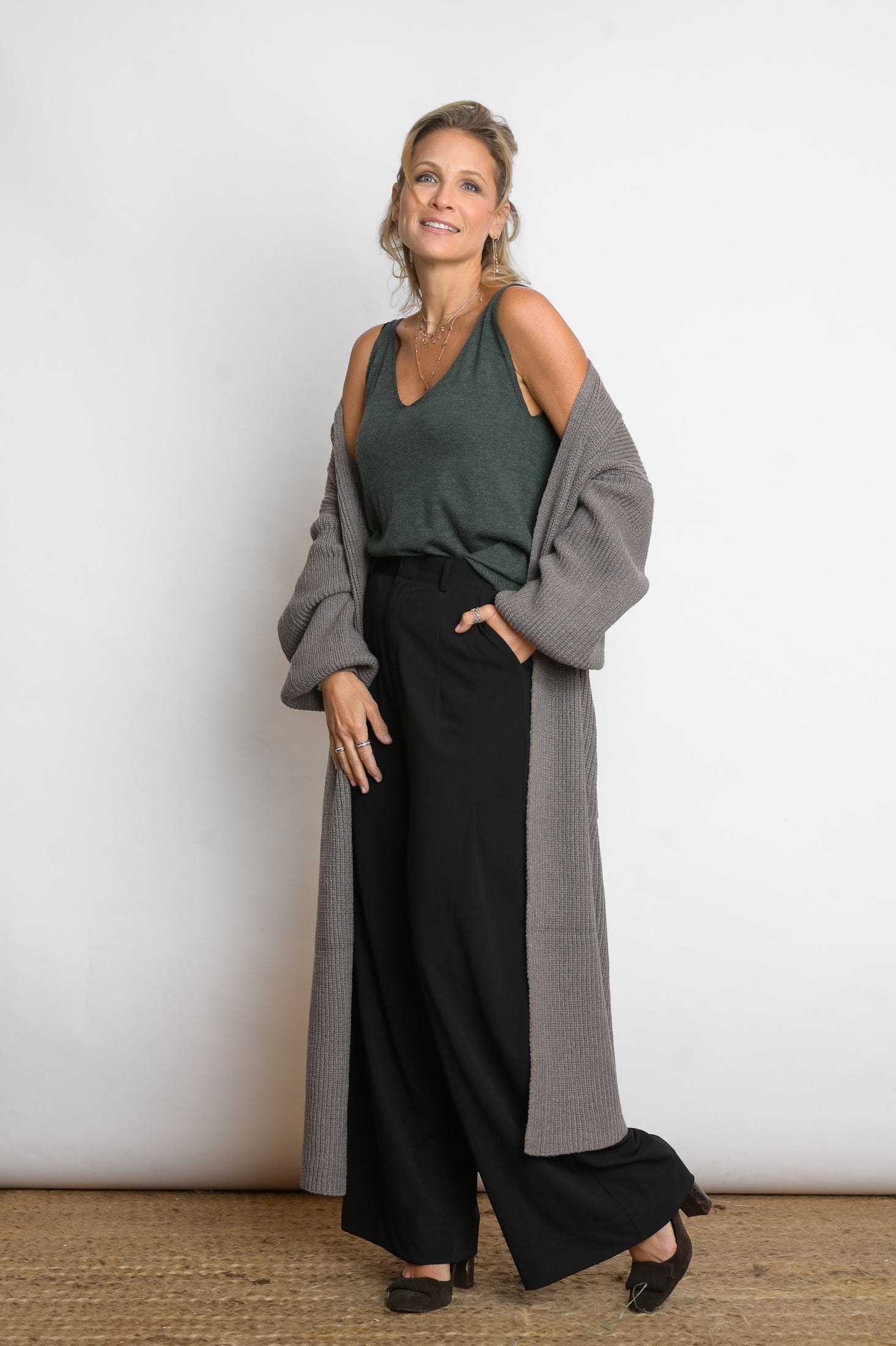 LEMNOS גופיית סריג ירוק image 7