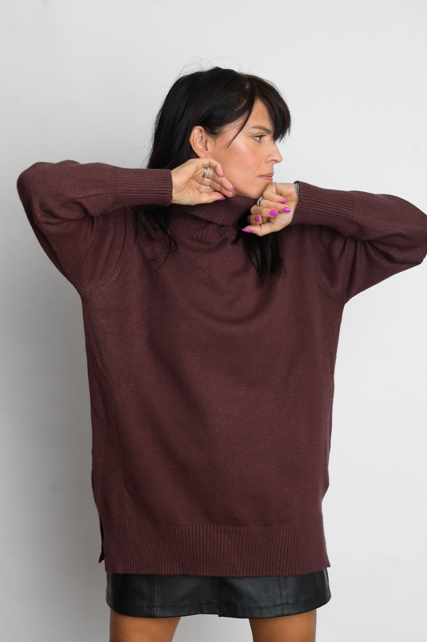 SYMI סריג גולף חום image 6