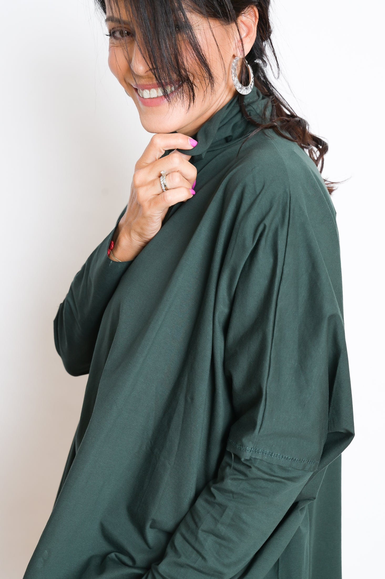 Q SHIRT גולף ירוק אוברסייז image 8