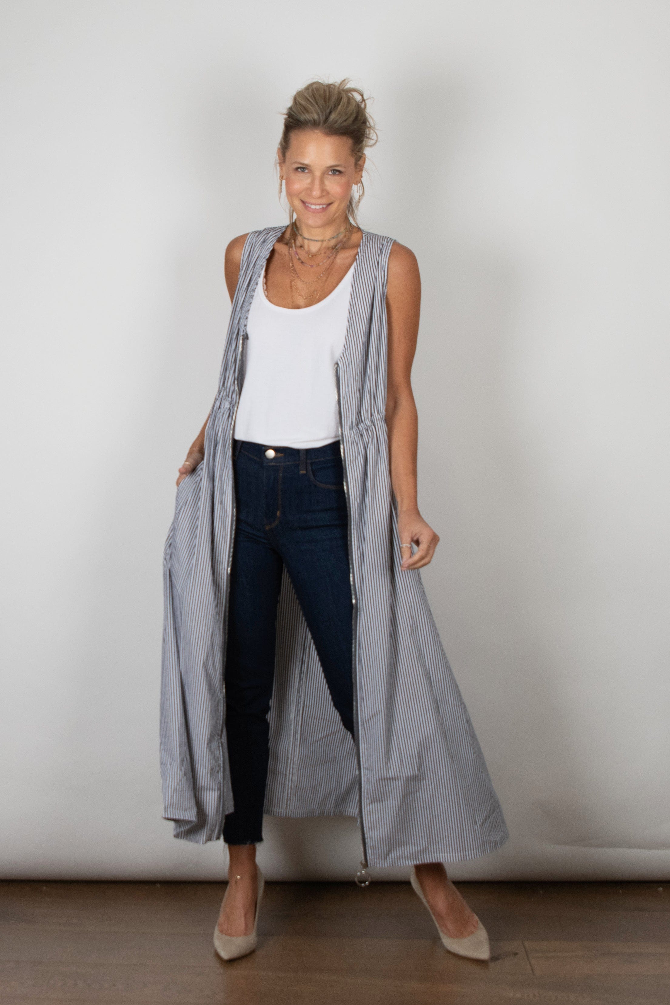 KELLY שמלה ריצ׳רצ שחור פסים image 8