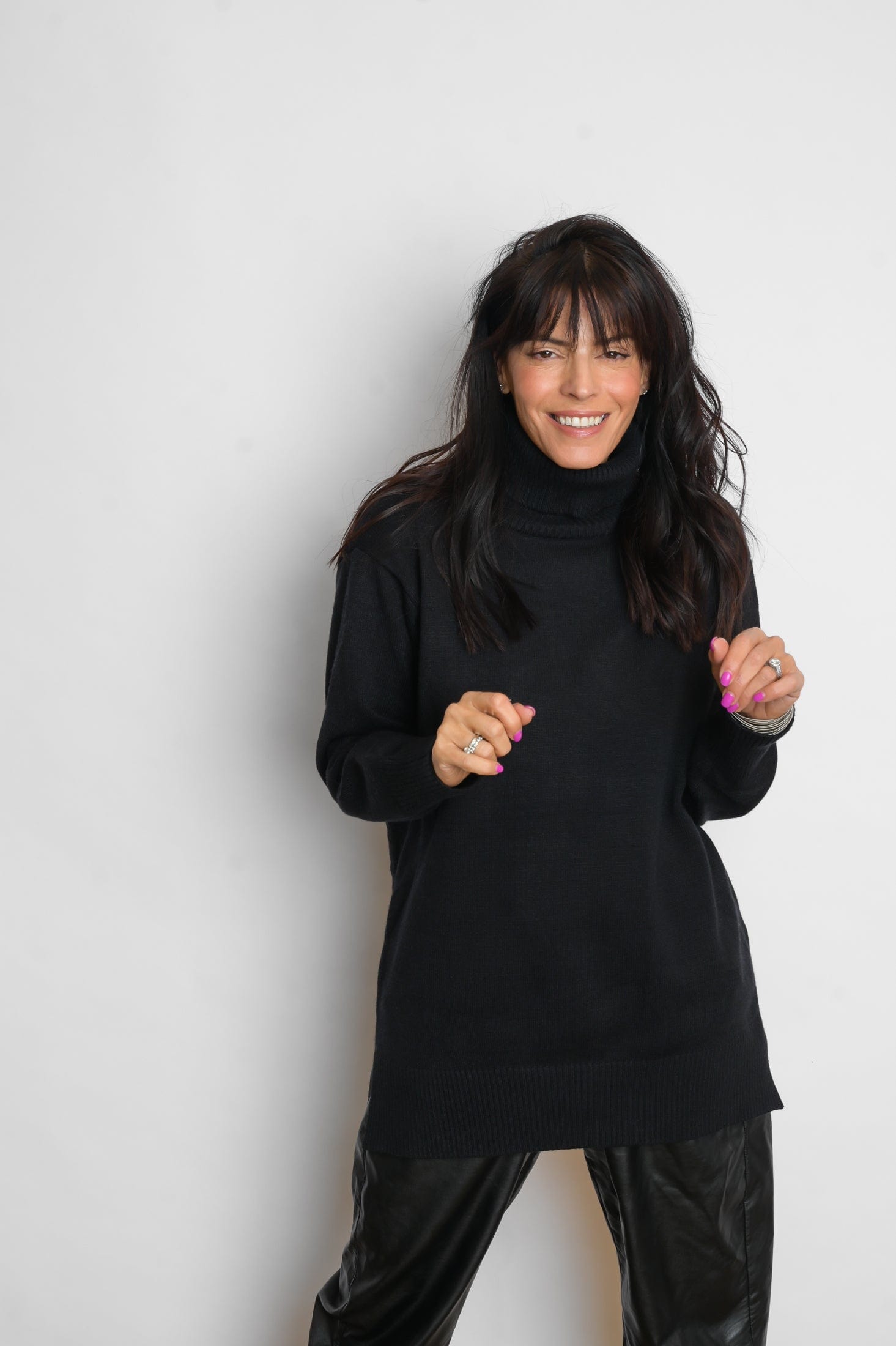 SYMI סריג גולף שחור image 5