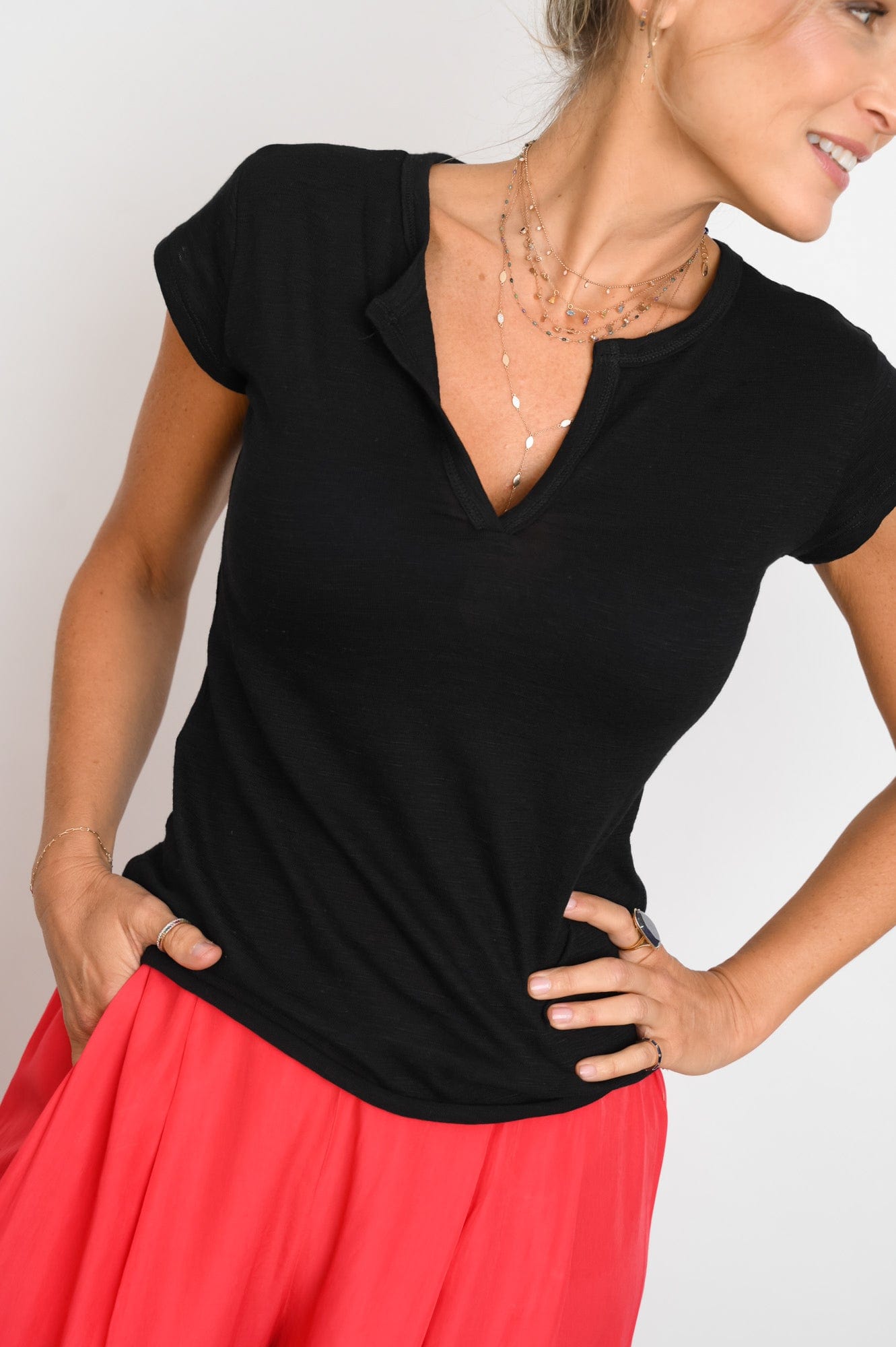 DAY חולצה ביסיק צמודה שחור image 2