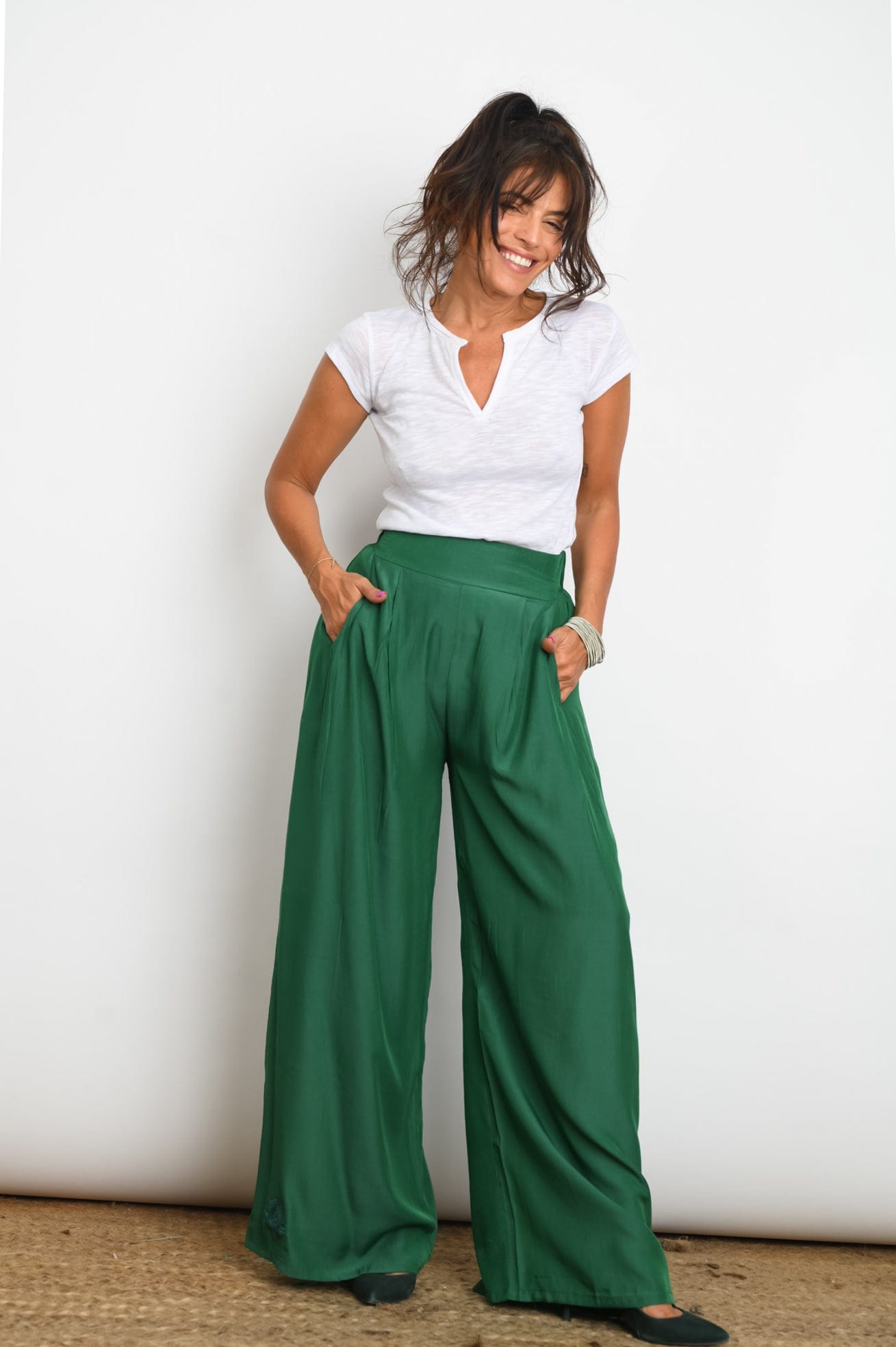 RON מכנסים בצבע ירוק image 13