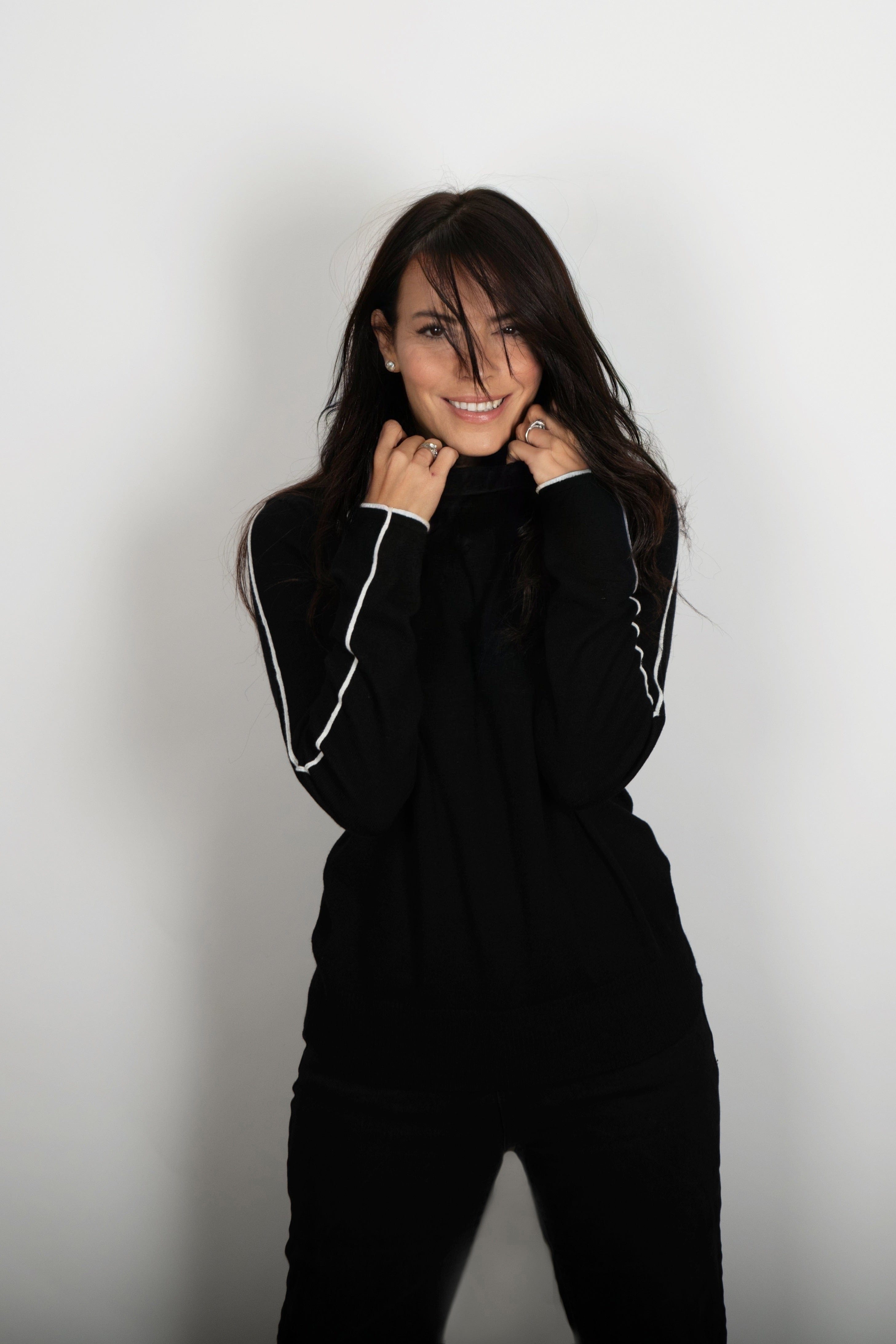 DONNA סריג גולף שחור image 9